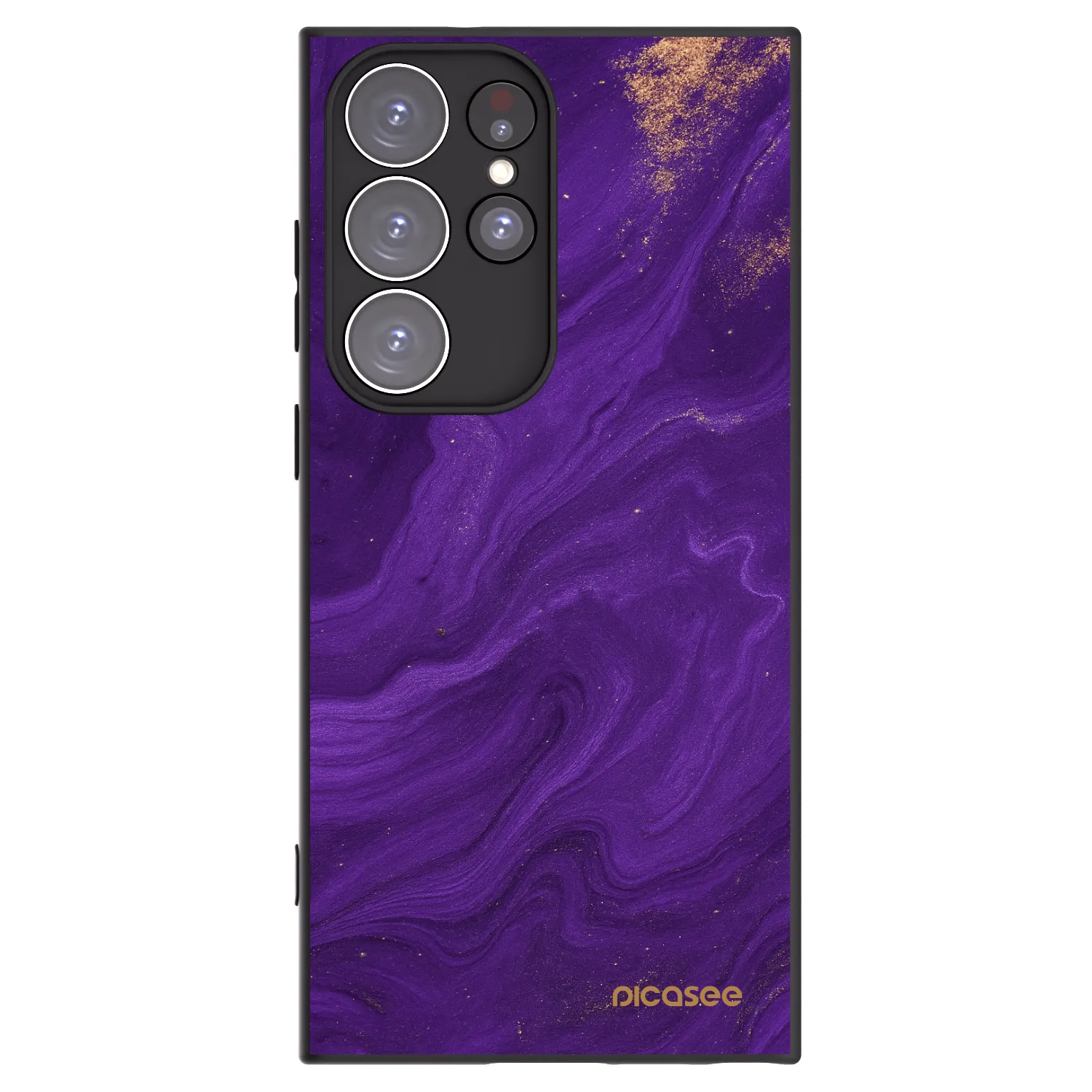 Picasee Μαύρη θήκη σιλικόνης για Samsung Galaxy S23 Ultra 5G - Purple