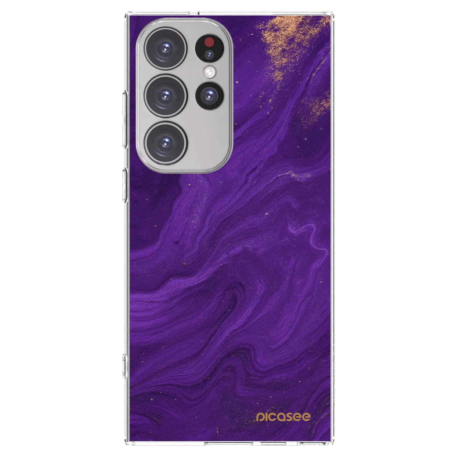 Picasee διαφανής θήκη σιλικόνης Samsung Galaxy S23 Ultra 5G - Purple