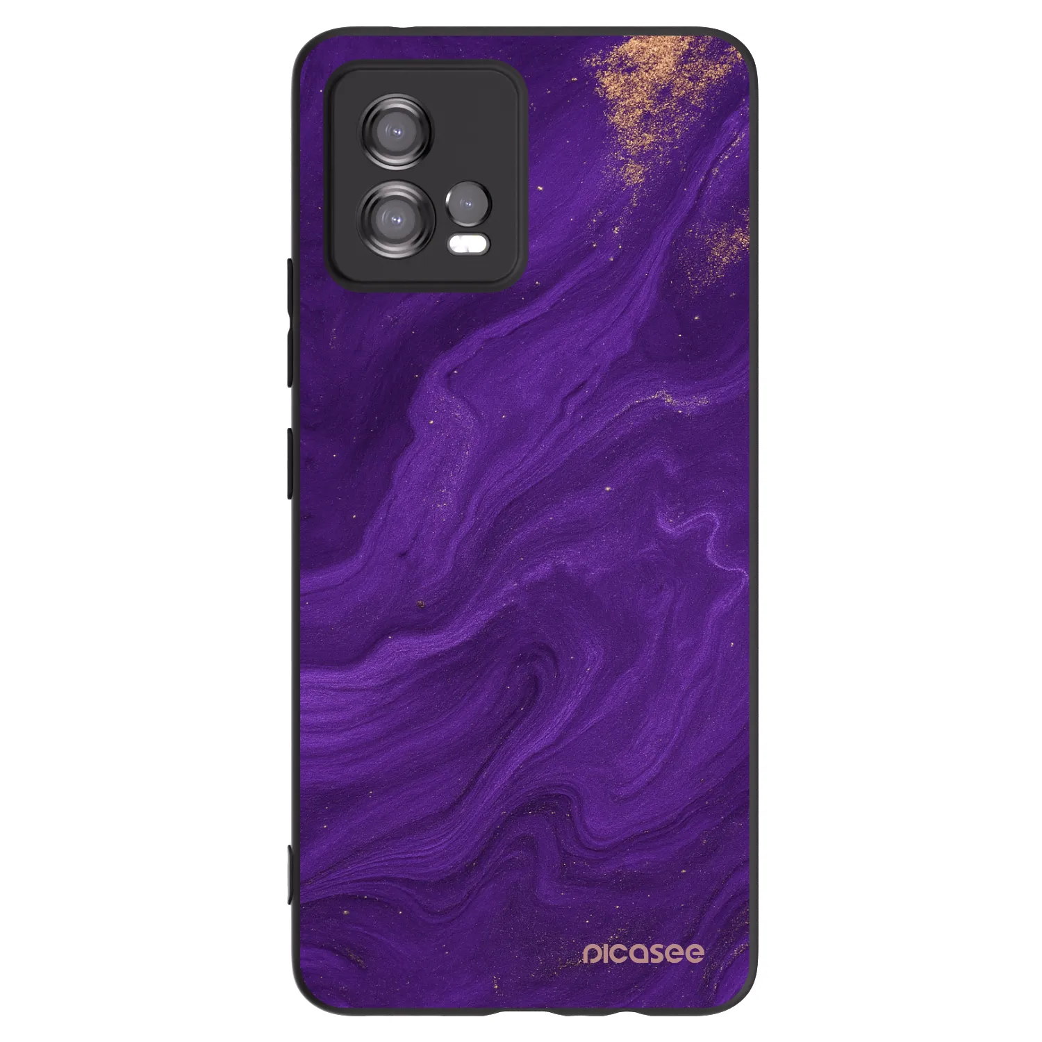 Picasee Μαύρη θήκη σιλικόνης για Motorola Moto G72 - Purple