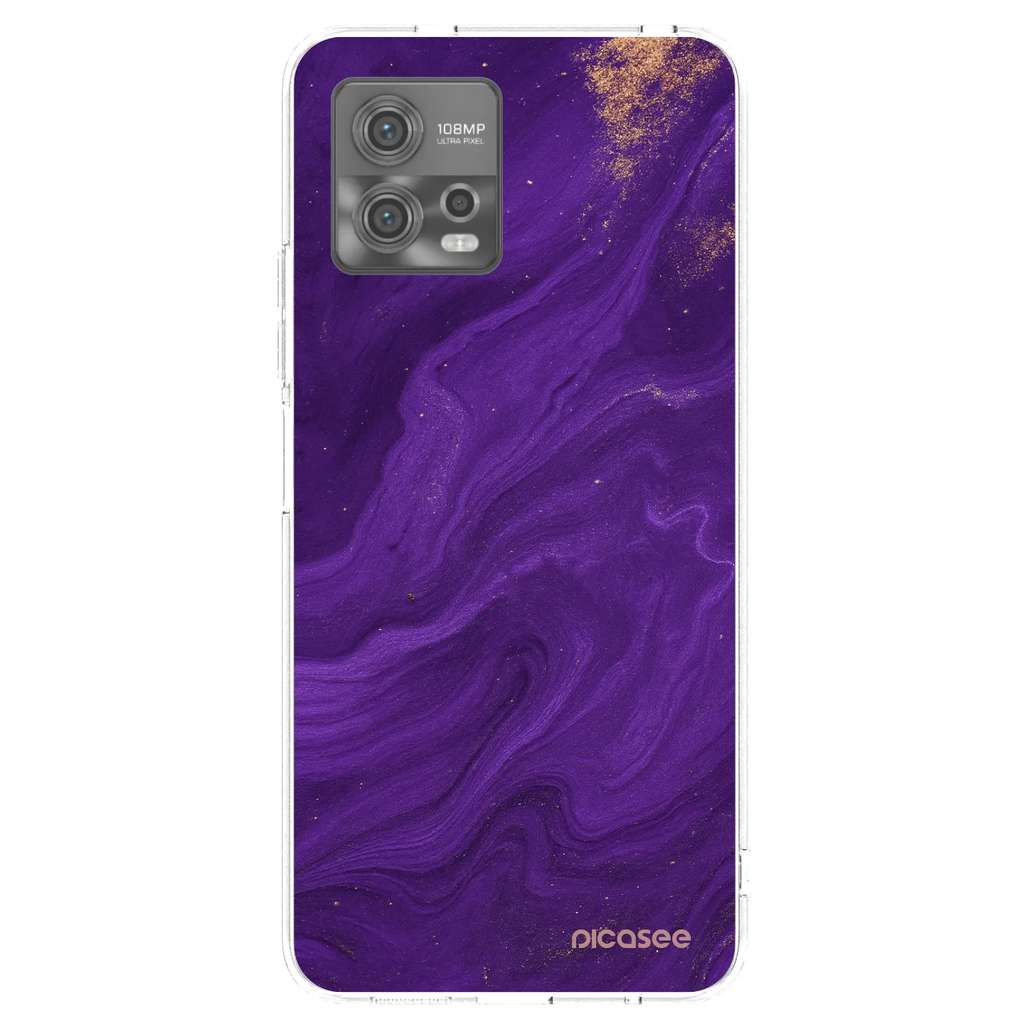 Picasee διαφανής θήκη σιλικόνης Motorola Moto G72 - Purple