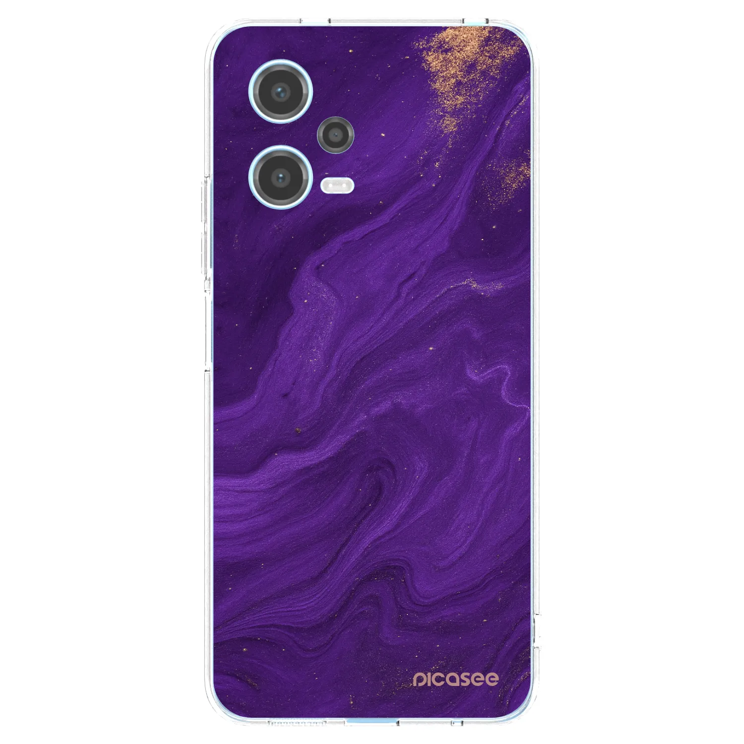 Picasee διαφανής θήκη σιλικόνης Xiaomi Redmi Note 12 5G - Purple
