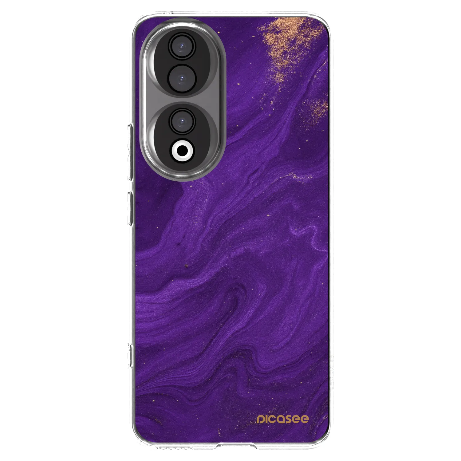 Picasee διαφανής θήκη σιλικόνης Honor 90 5G - Purple