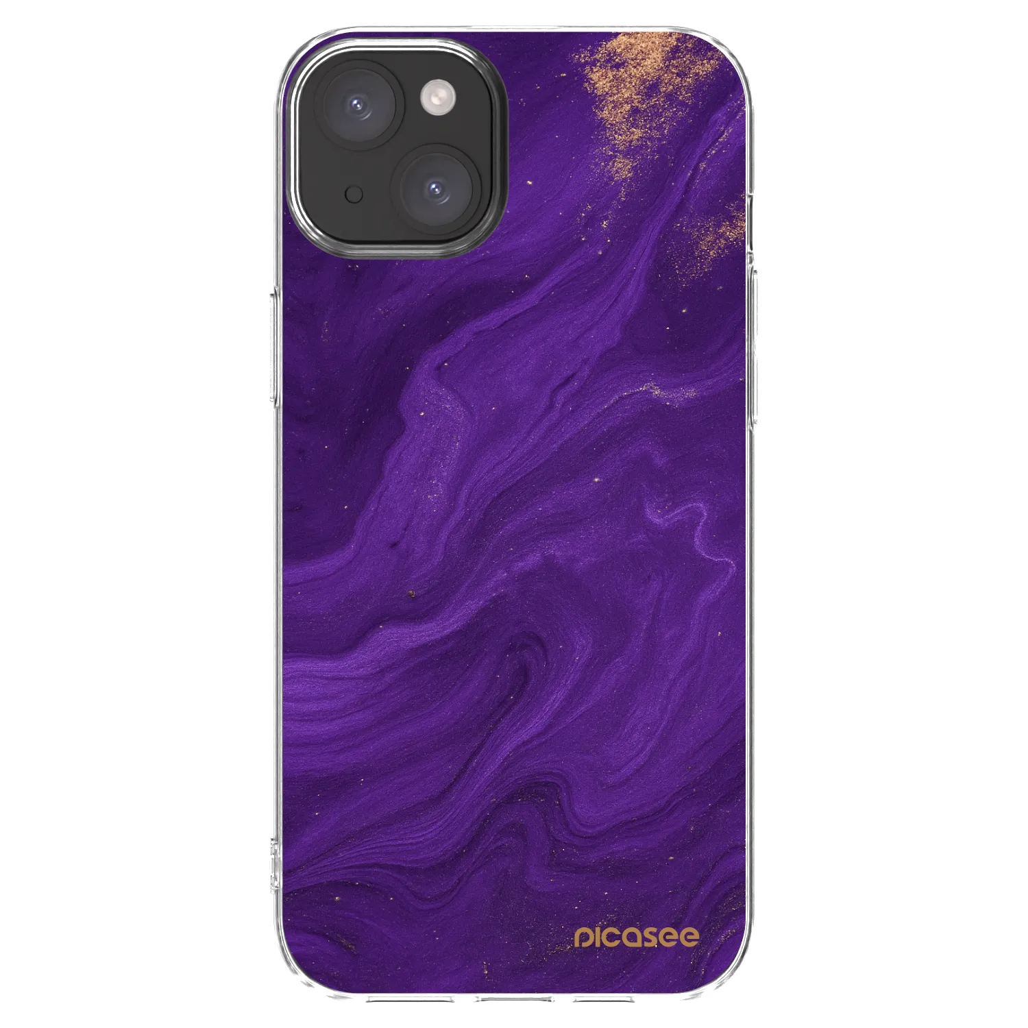 Picasee διαφανής θήκη σιλικόνης Apple iPhone 15 Plus - Purple