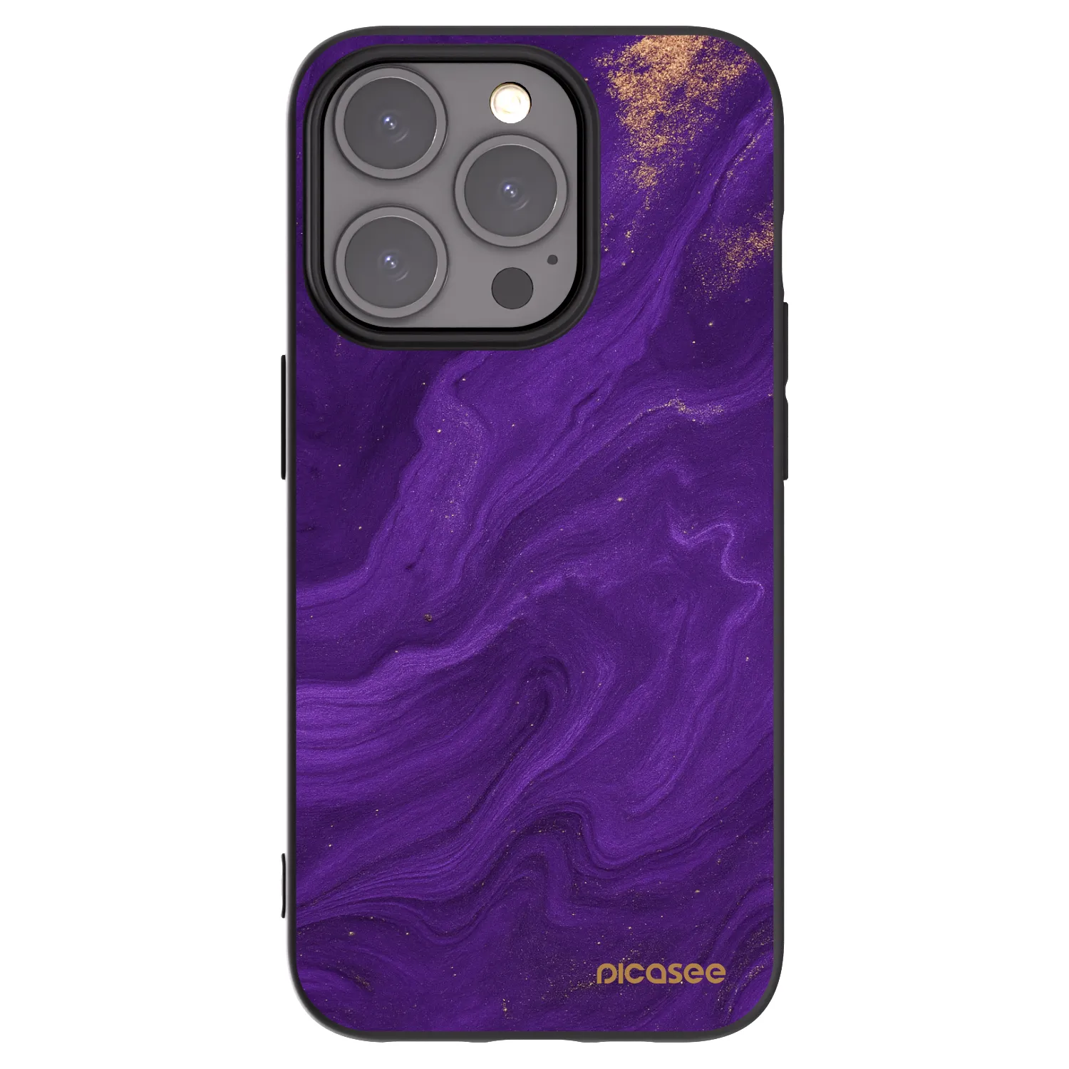 Picasee Μαύρη θήκη σιλικόνης για Apple iPhone 15 Pro - Purple