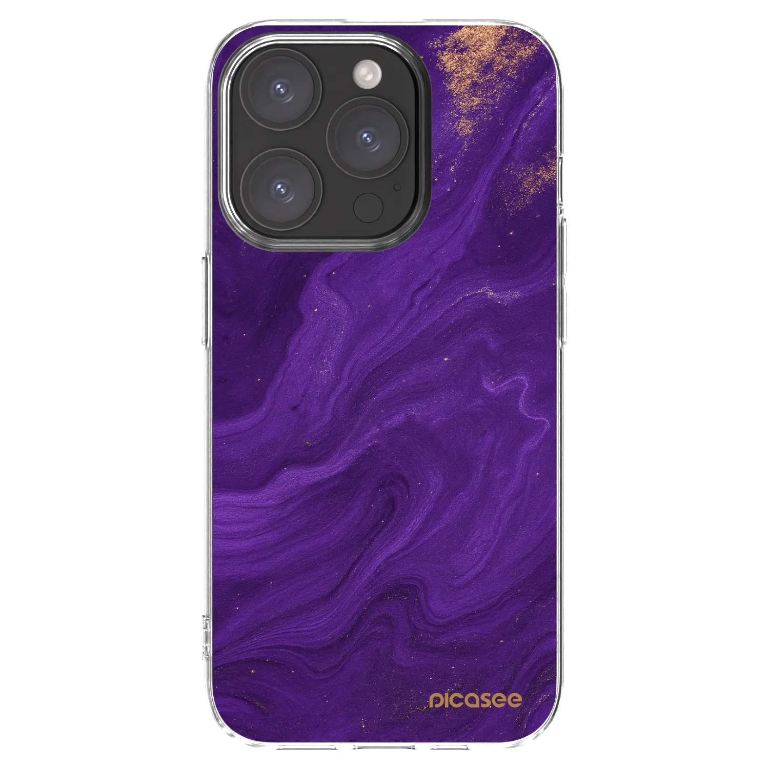 Picasee διαφανής θήκη σιλικόνης Apple iPhone 15 Pro - Purple