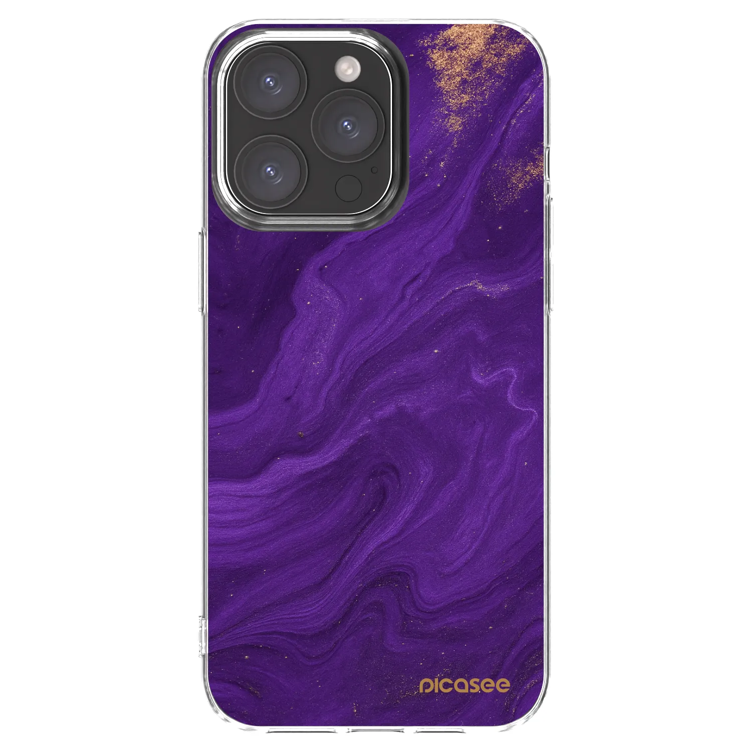 Picasee διαφανής θήκη σιλικόνης Apple iPhone 15 Pro Max - Purple