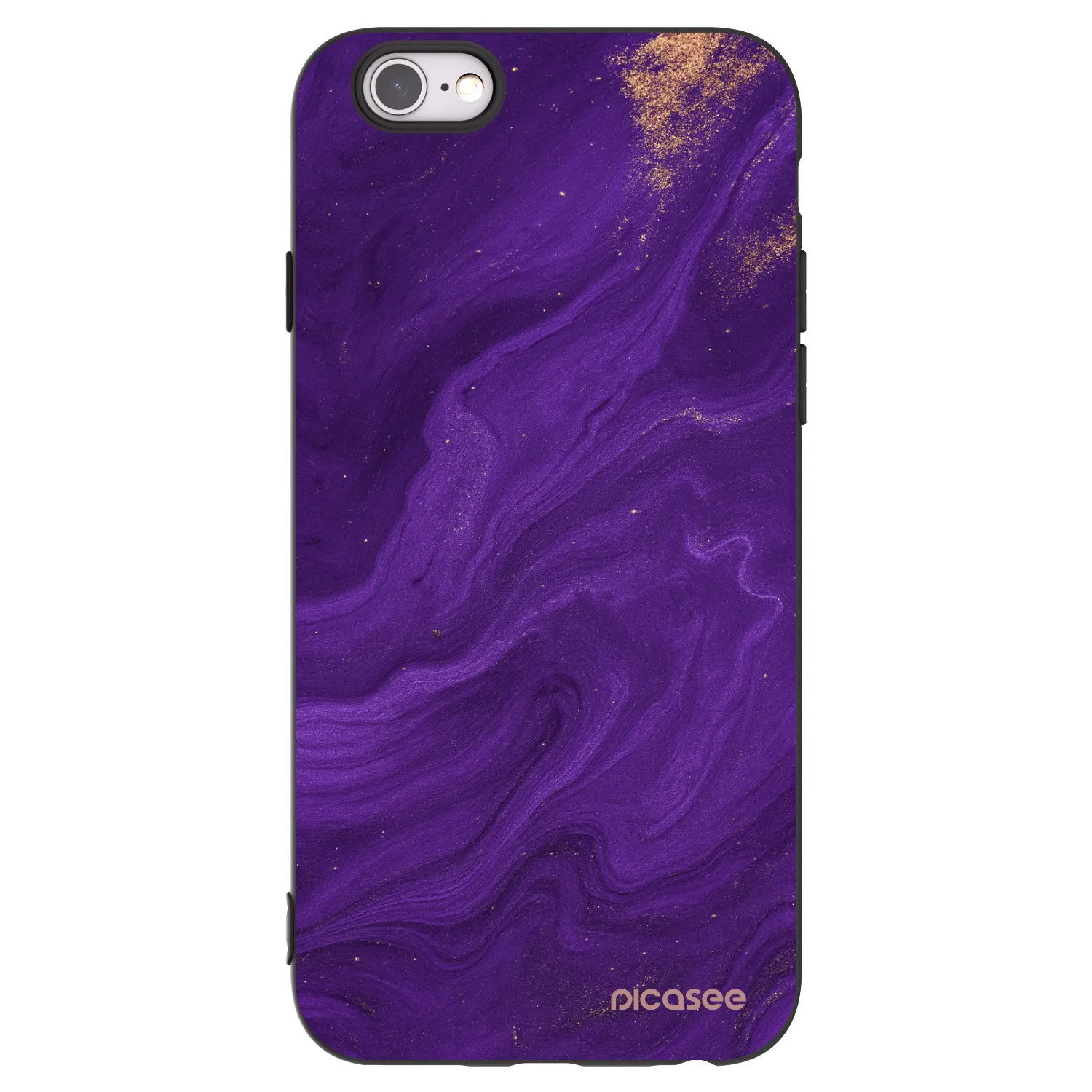 Picasee Μαύρη θήκη σιλικόνης για Apple iPhone 6/6S - Purple