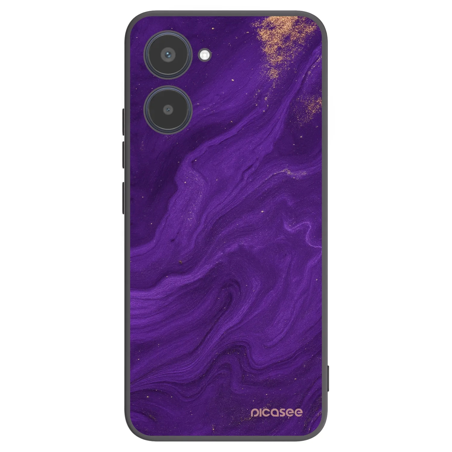 Picasee Μαύρη θήκη σιλικόνης για Realme 10 4G - Purple