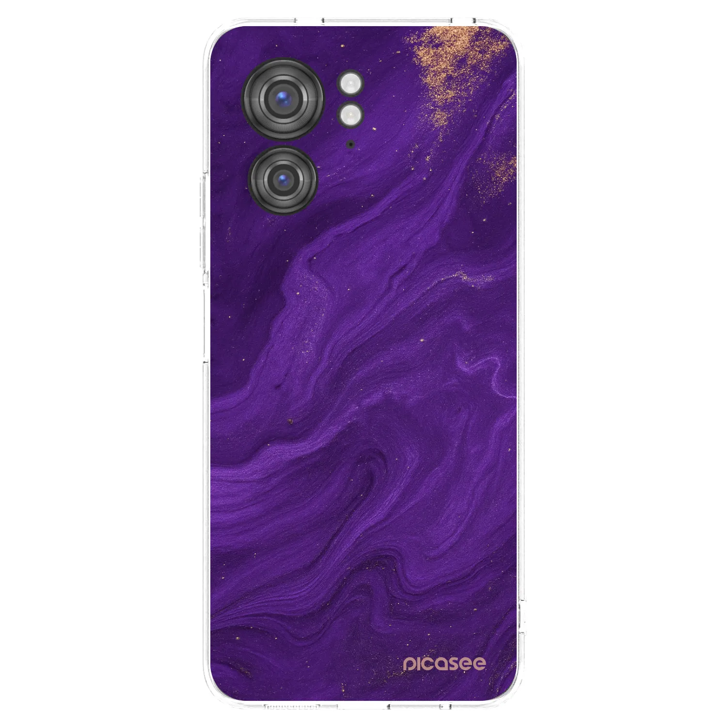 Picasee διαφανής θήκη σιλικόνης Motorola Edge 40 - Purple