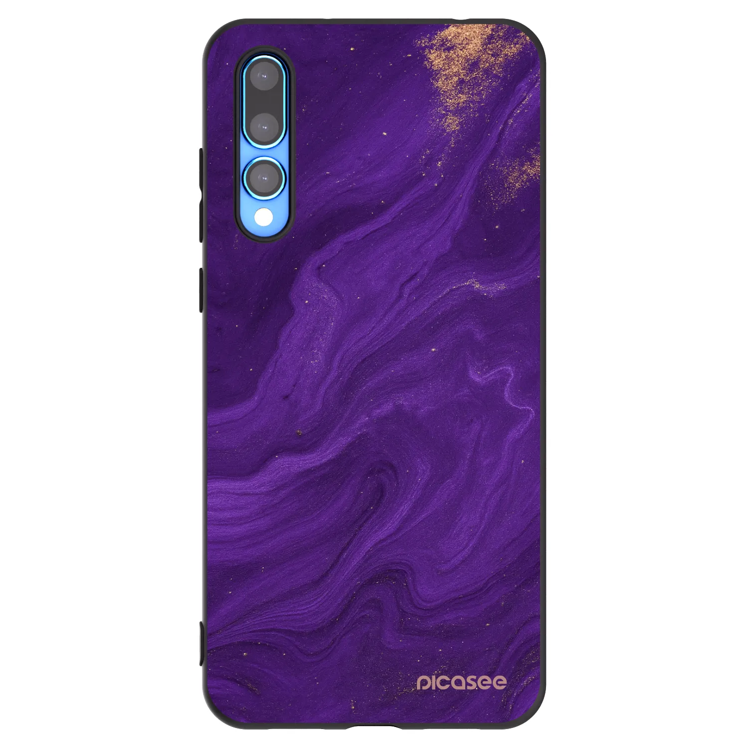 Picasee Μαύρη θήκη σιλικόνης για Huawei P20 Pro - Purple