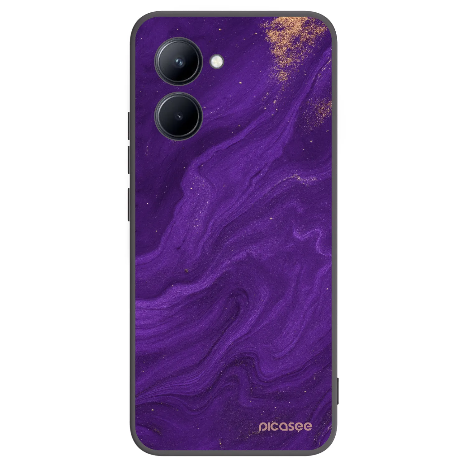 Picasee Μαύρη θήκη σιλικόνης για Realme C33 (2023) - Purple