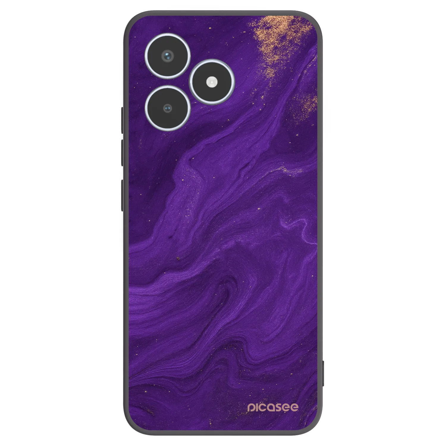 Picasee Μαύρη θήκη σιλικόνης για Realme C53 - Purple