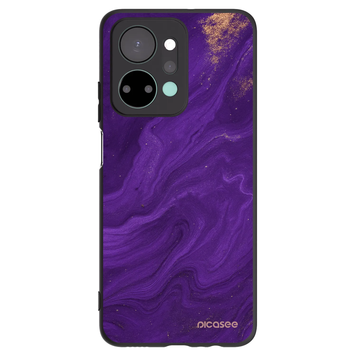 Picasee Μαύρη θήκη σιλικόνης για Honor X7a - Purple
