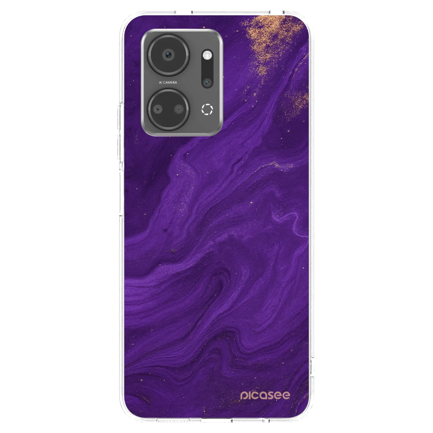Picasee διαφανής θήκη σιλικόνης Honor X7a - Purple