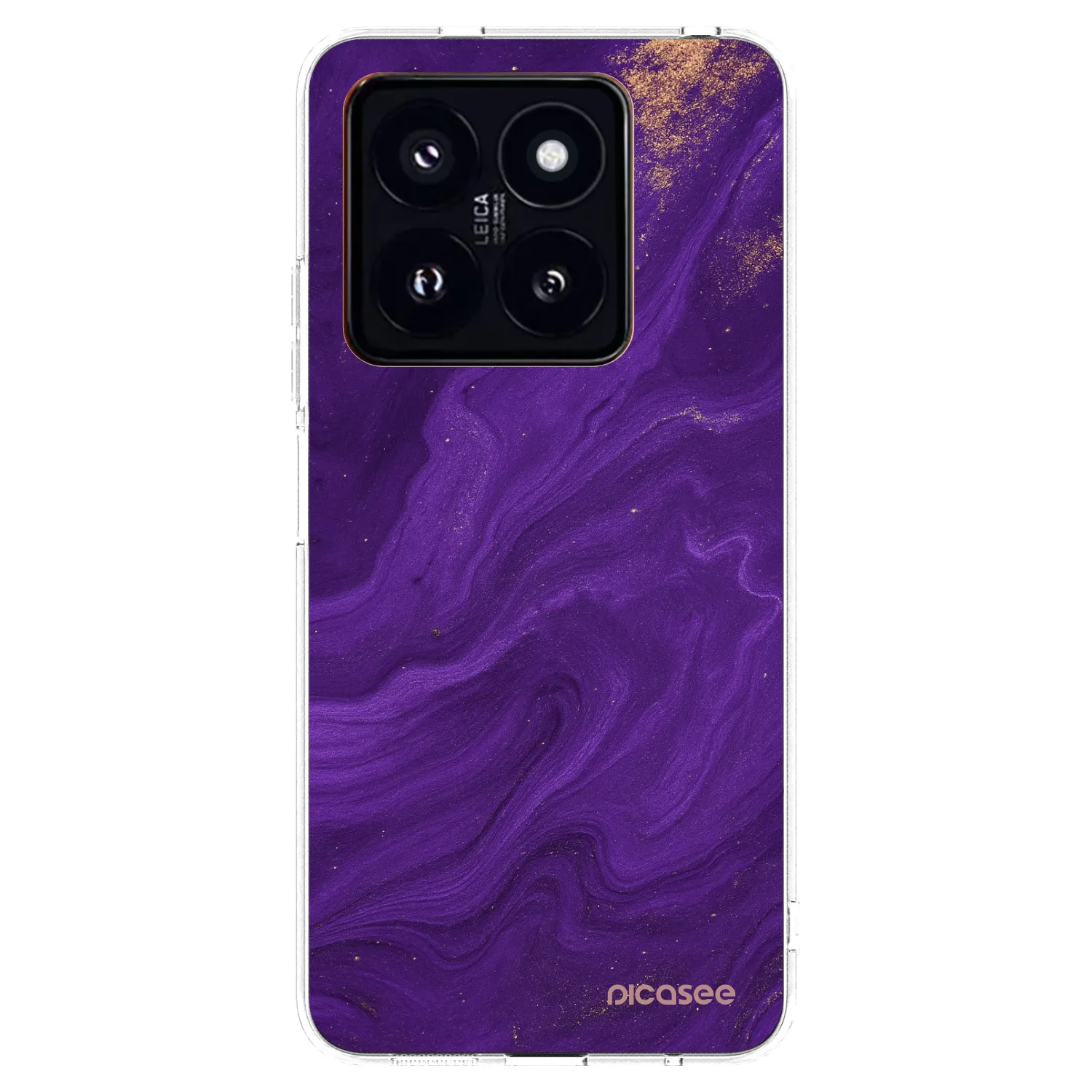 Picasee διαφανής θήκη σιλικόνης Xiaomi 14 Pro - Purple