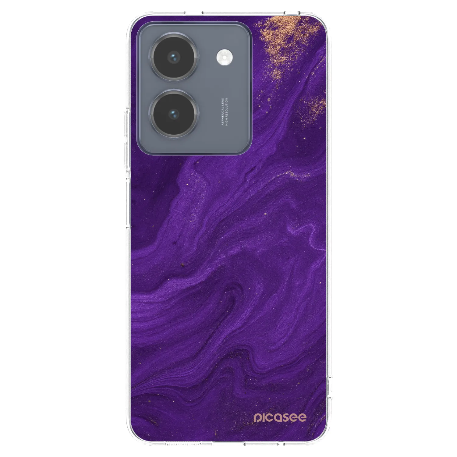Picasee διαφανής θήκη σιλικόνης Vivo Y36 4G - Purple