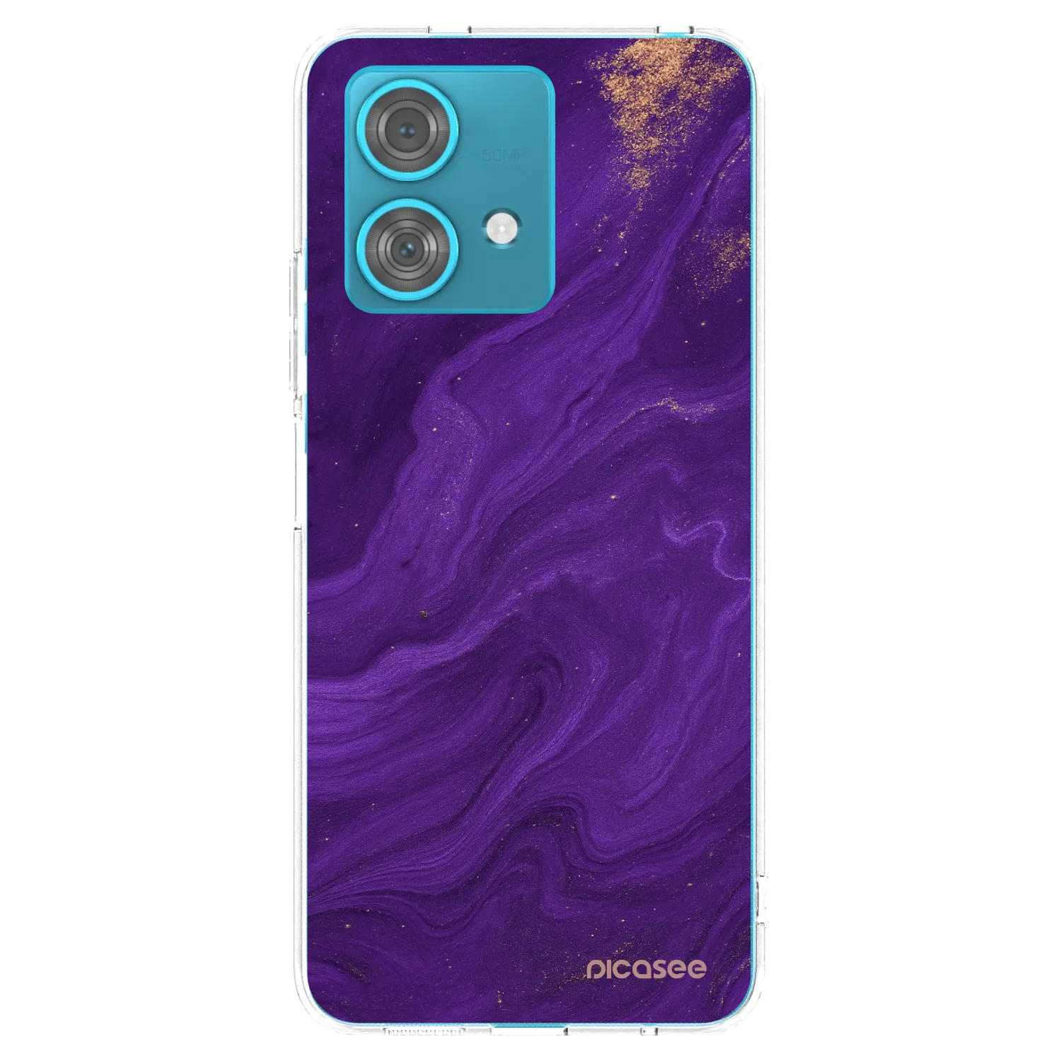 Picasee διαφανής θήκη σιλικόνης Motorola Edge 40 Neo - Purple