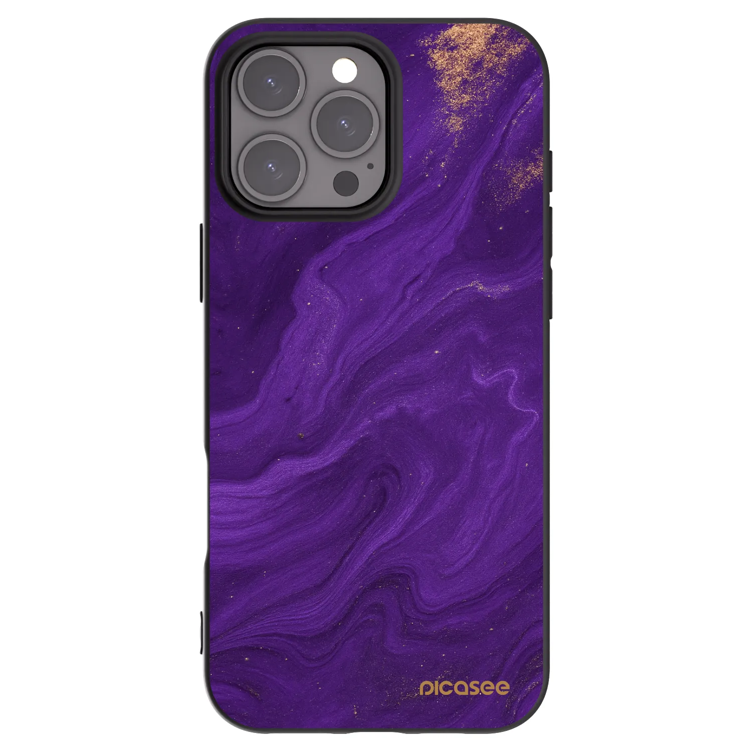 Picasee Μαύρη θήκη σιλικόνης για Apple iPhone 16 Pro Max - Purple