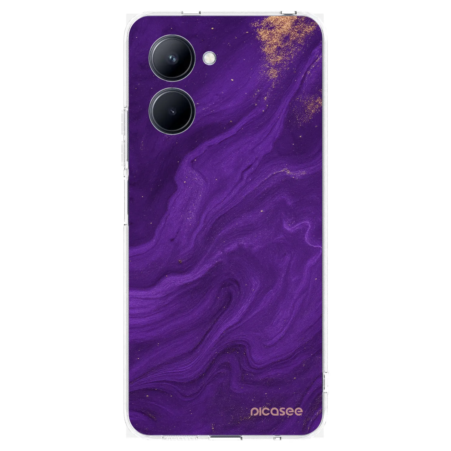 Picasee διαφανής θήκη σιλικόνης Realme C33 (2023) - Purple