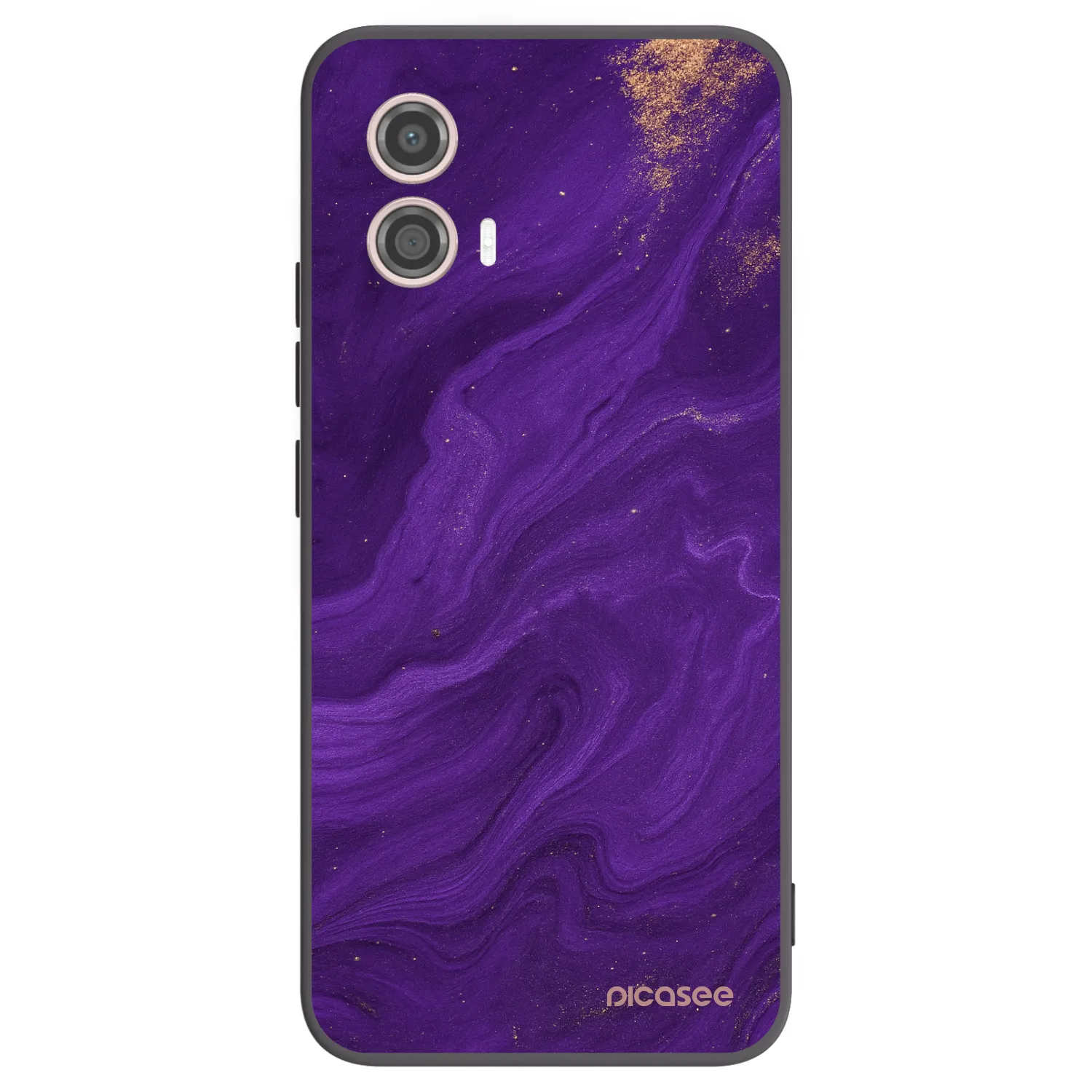 Picasee Μαύρη θήκη σιλικόνης για Motorola Moto G53 5G - Purple