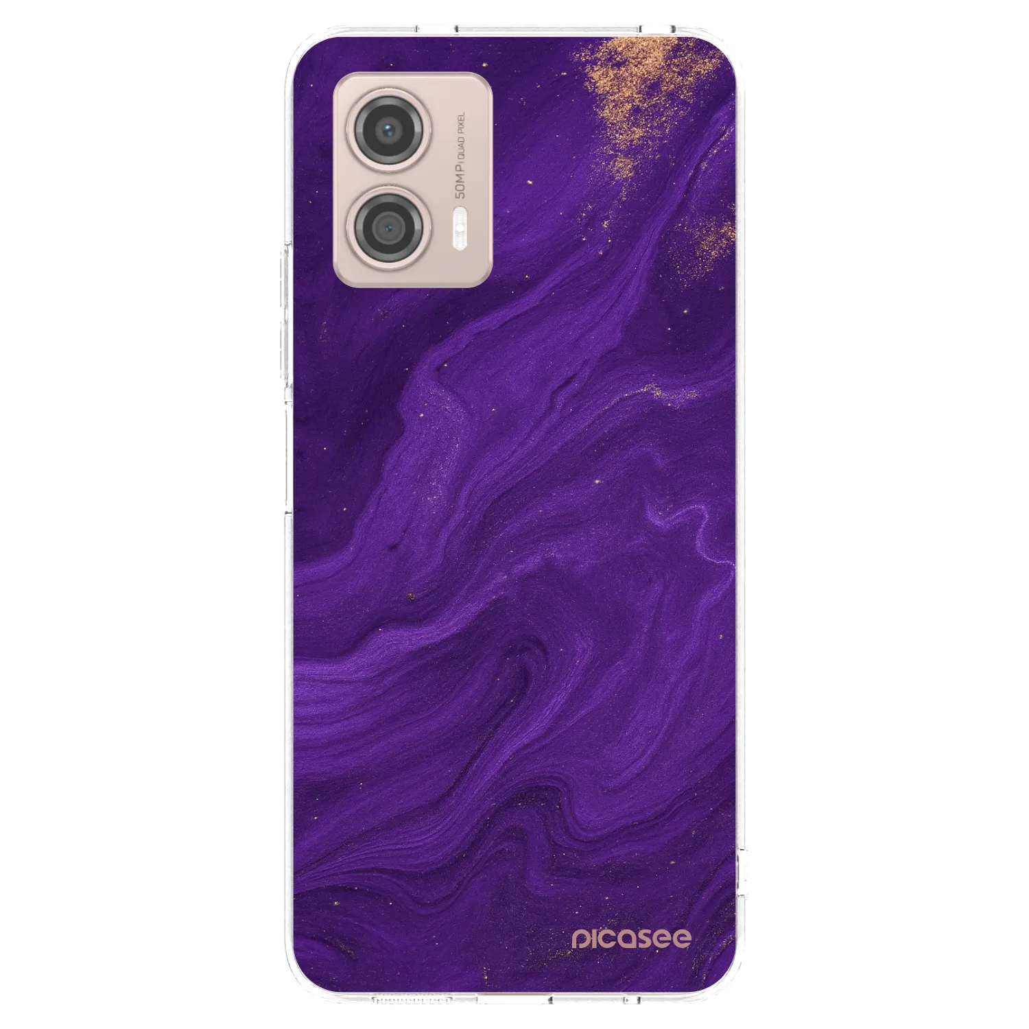 Picasee διαφανής θήκη σιλικόνης Motorola Moto G53 5G - Purple