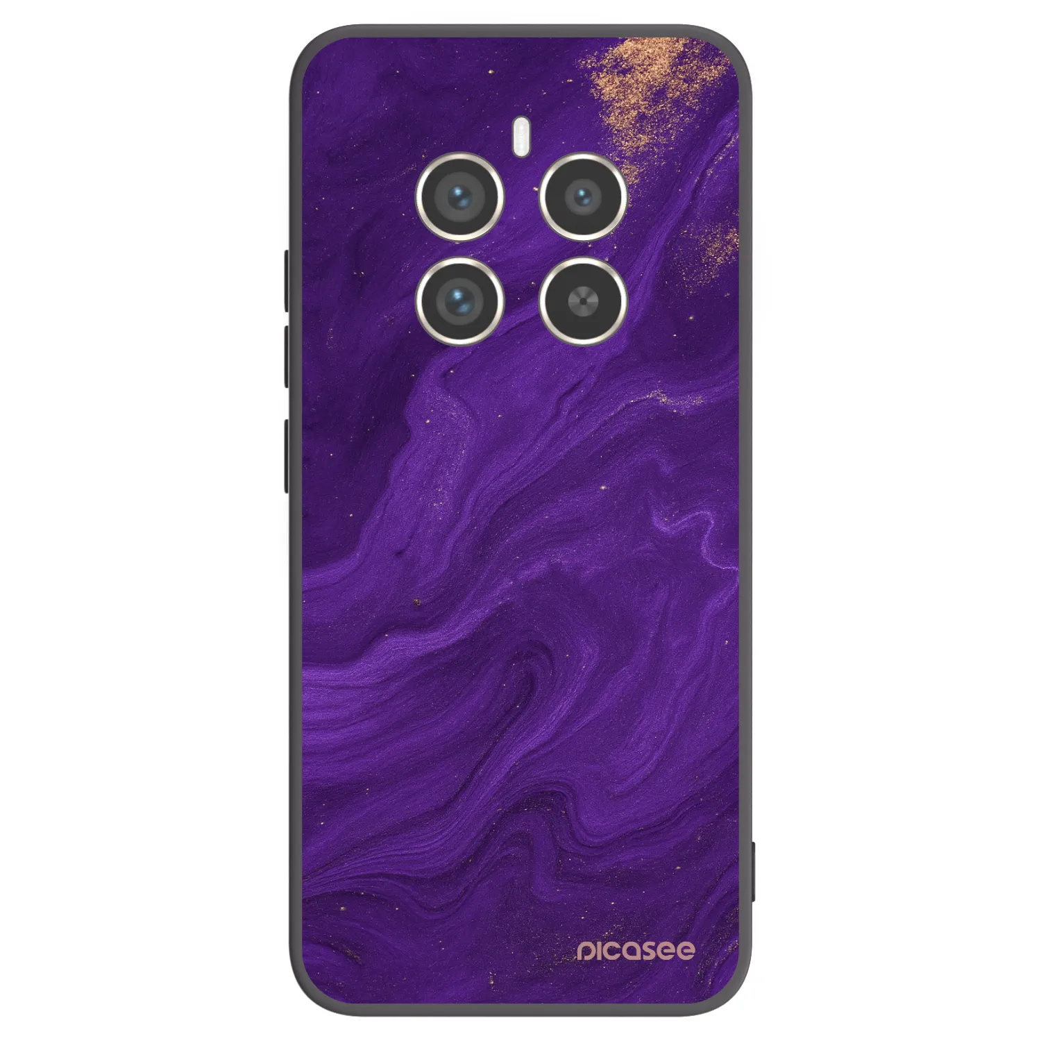 Picasee Μαύρη θήκη σιλικόνης για Realme 12 Pro 5G - Purple