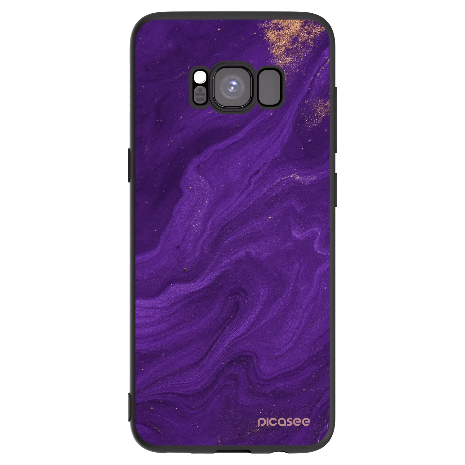 Picasee Μαύρη θήκη σιλικόνης για Samsung Galaxy S8 G950F - Purple