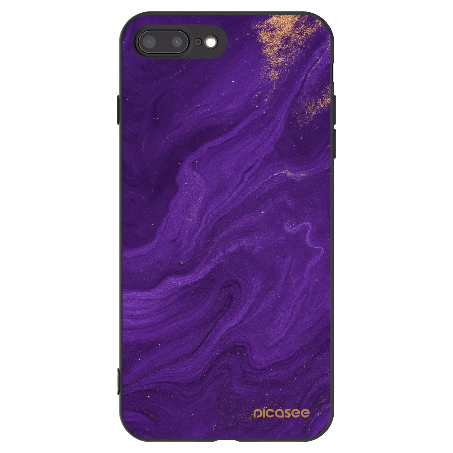 Picasee Μαύρη θήκη σιλικόνης για Apple iPhone 7 Plus - Purple