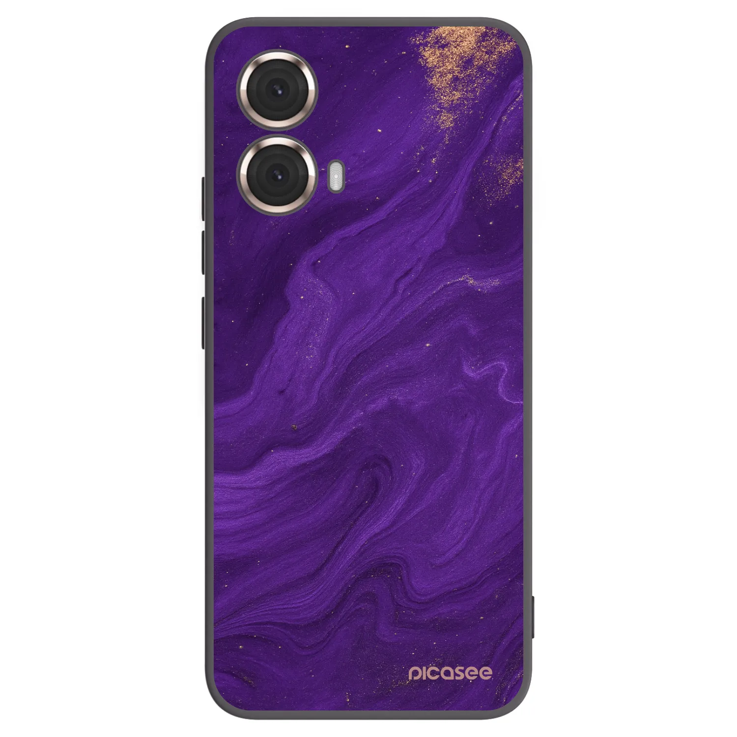 Picasee Μαύρη θήκη σιλικόνης για Motorola Moto G85 - Purple