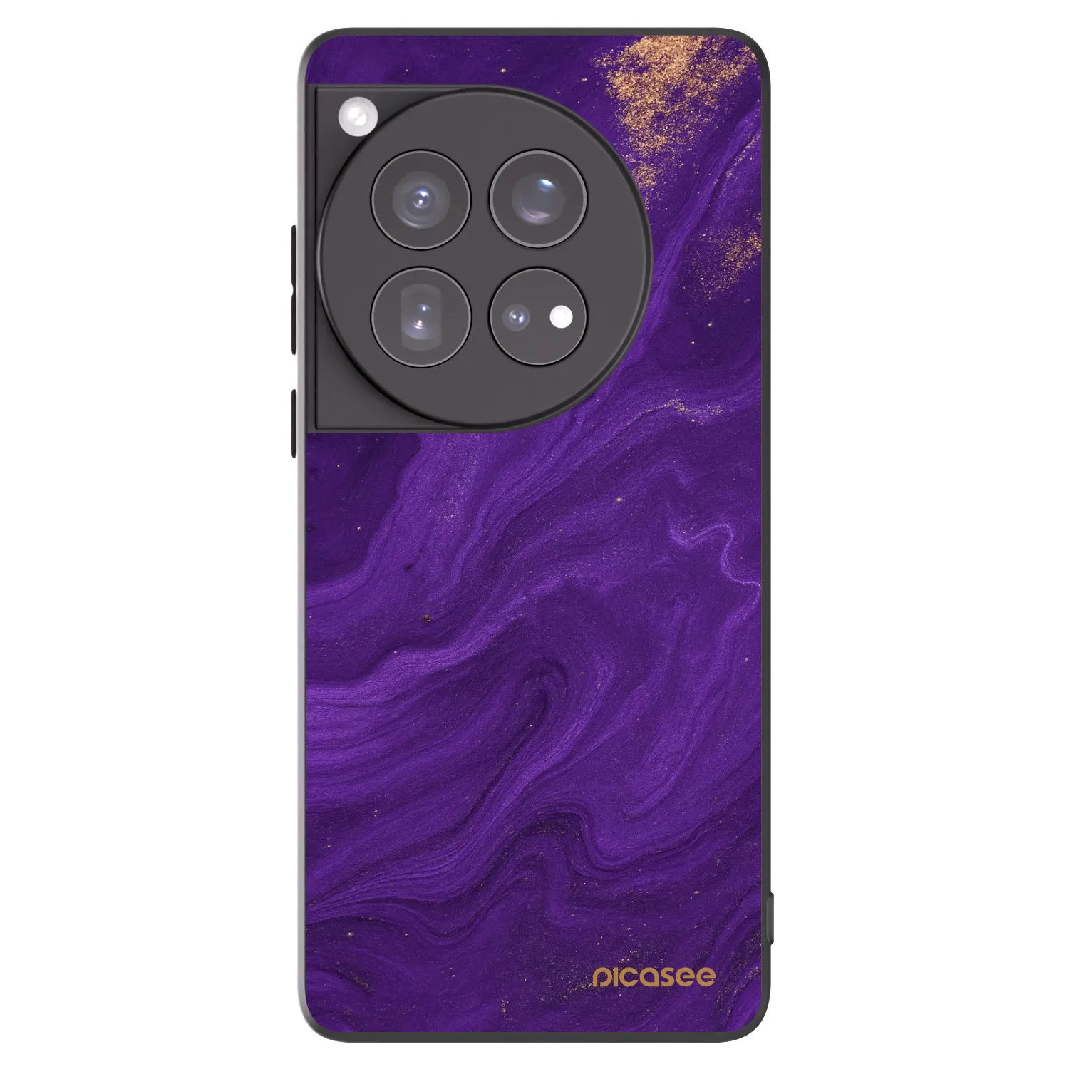 Picasee Μαύρη θήκη σιλικόνης για OnePlus 12 5G - Purple