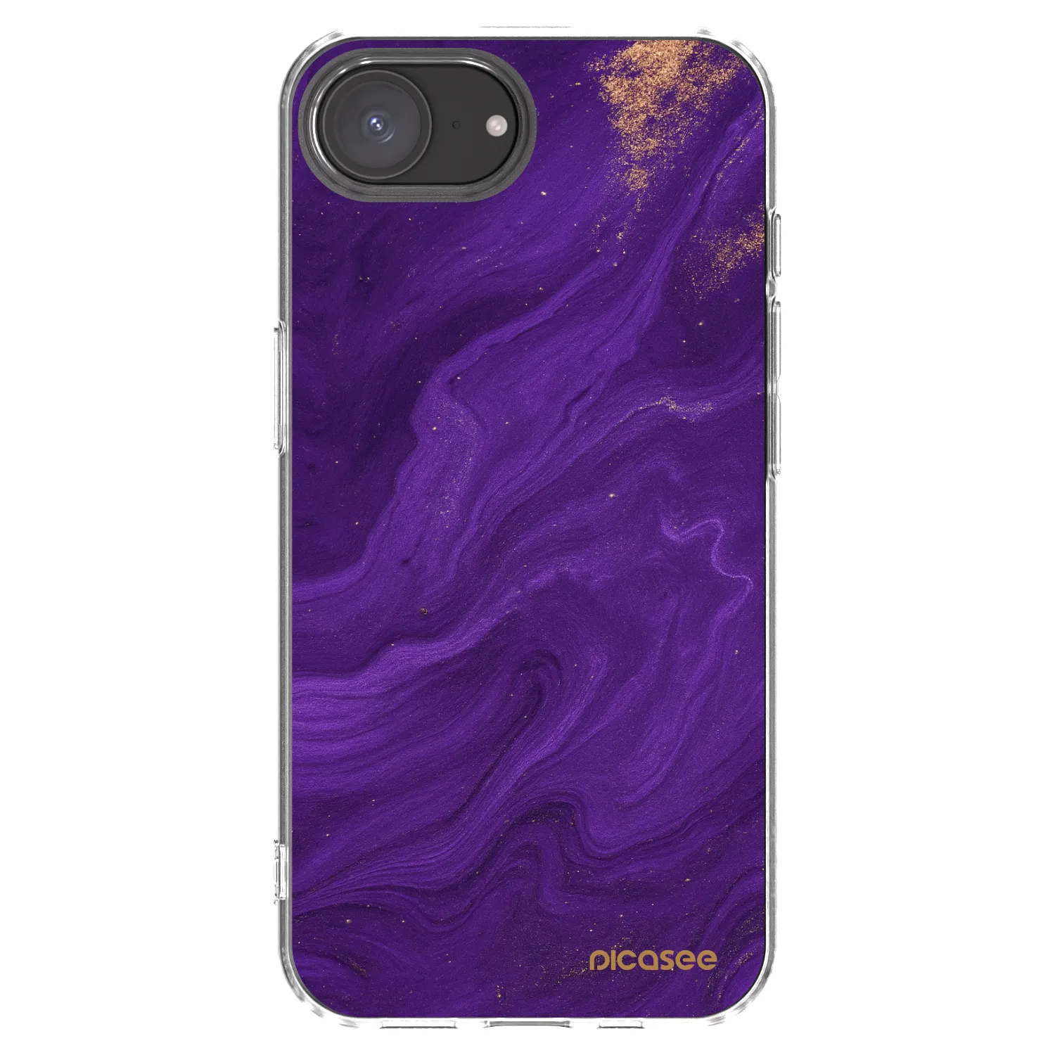 Picasee διαφανής θήκη σιλικόνης Apple iPhone 16e - Purple