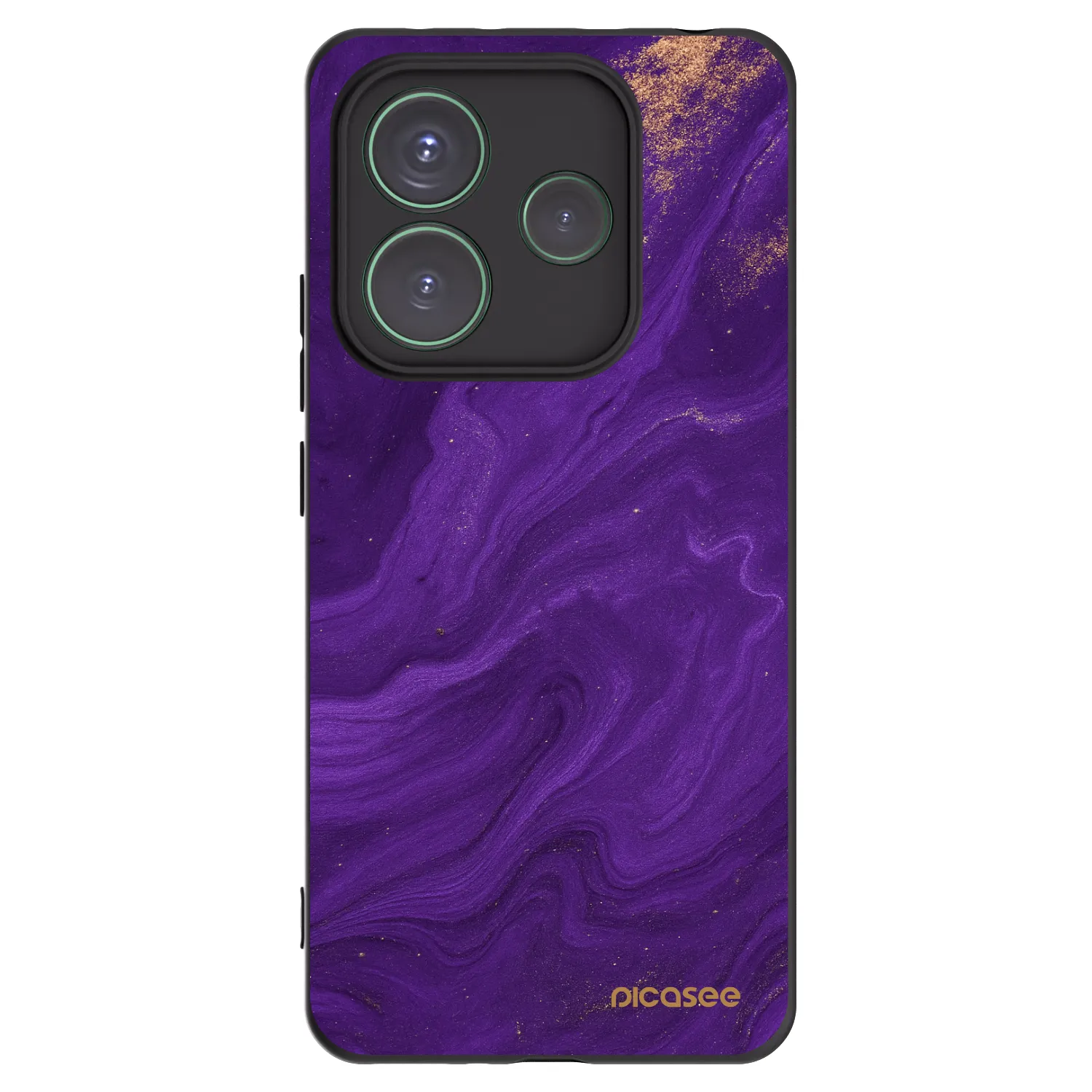 Picasee Μαύρη θήκη σιλικόνης για Xiaomi Redmi Note 14 5G - Purple