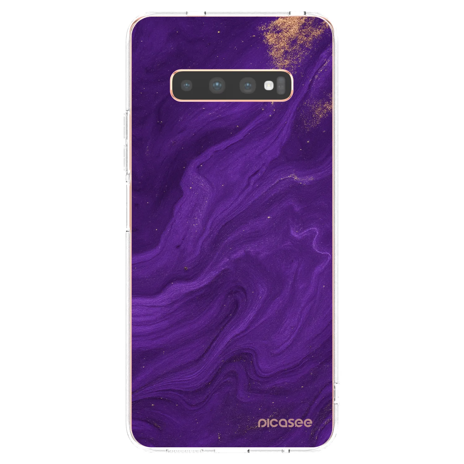Picasee διαφανής θήκη σιλικόνης Samsung Galaxy S10 Plus G975 - Purple