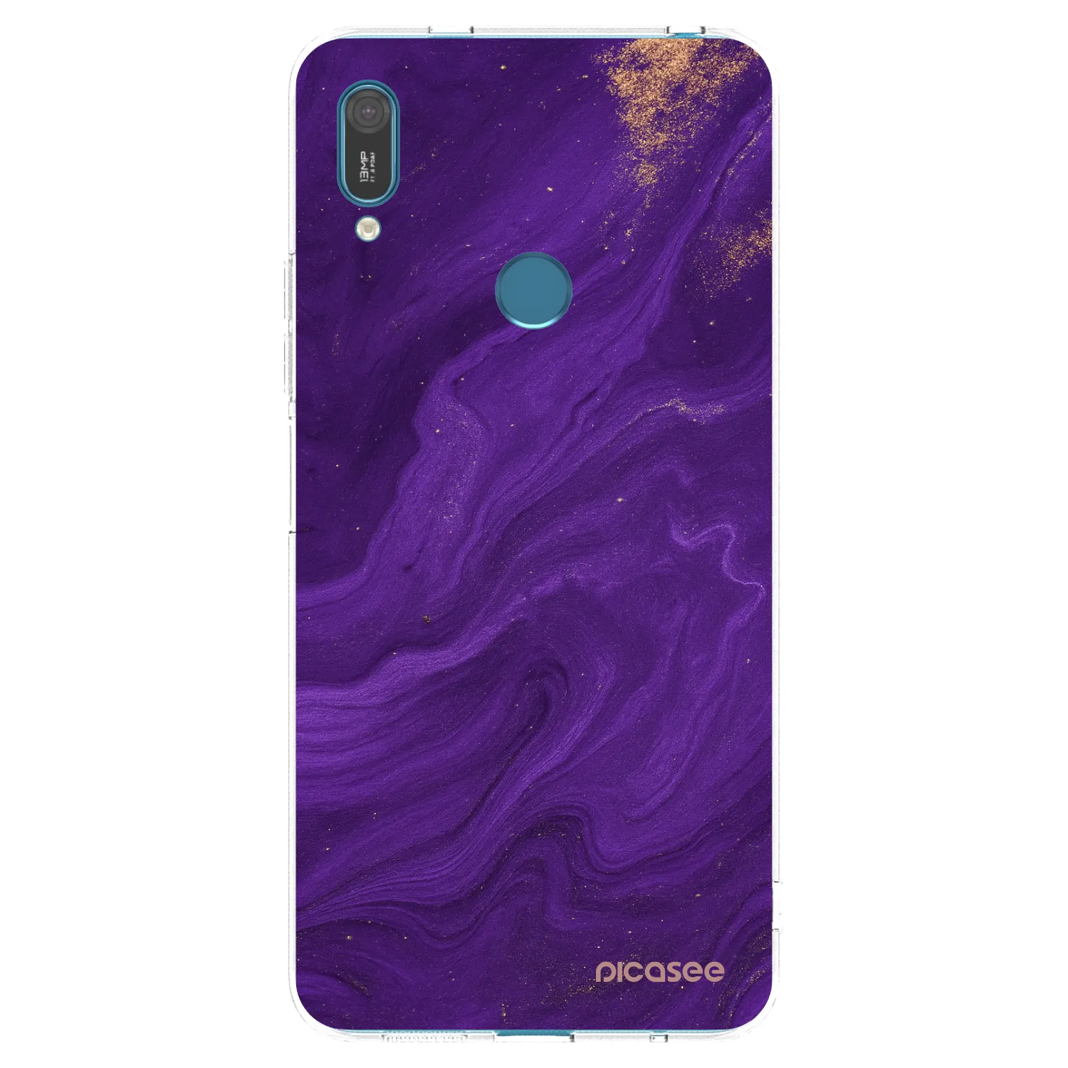 Picasee διαφανής θήκη σιλικόνης Huawei Y7 2019 - Purple