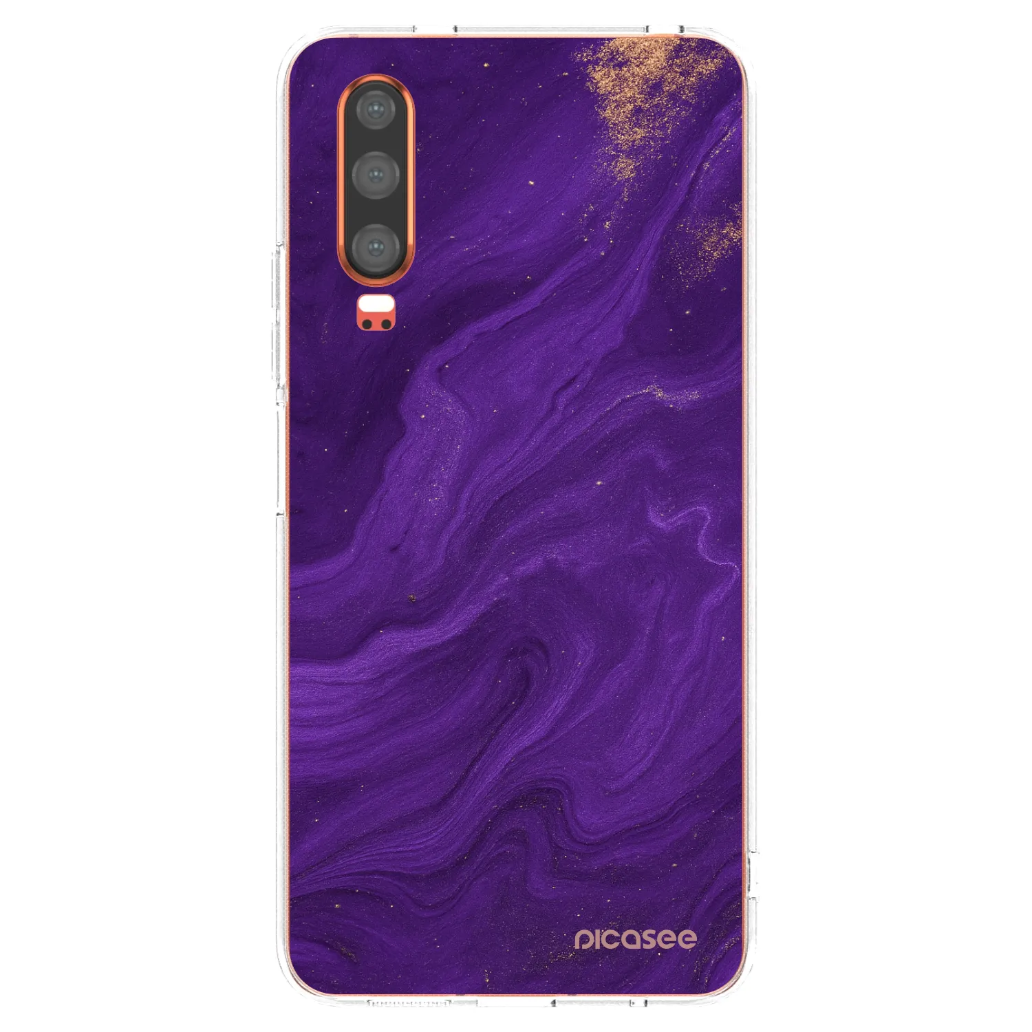 Picasee διαφανής θήκη σιλικόνης Huawei P30 - Purple