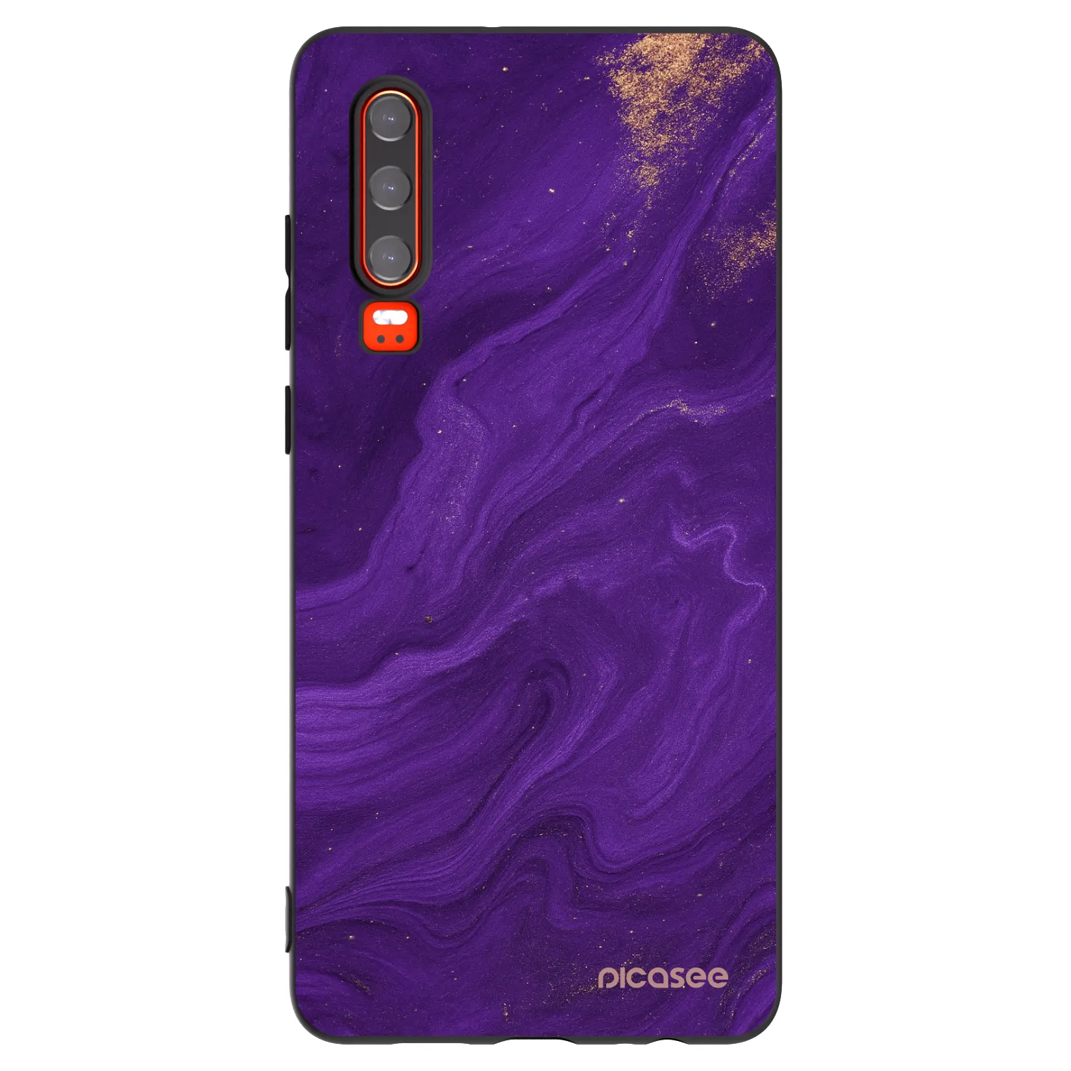 Picasee Μαύρη θήκη σιλικόνης για Huawei P30 - Purple