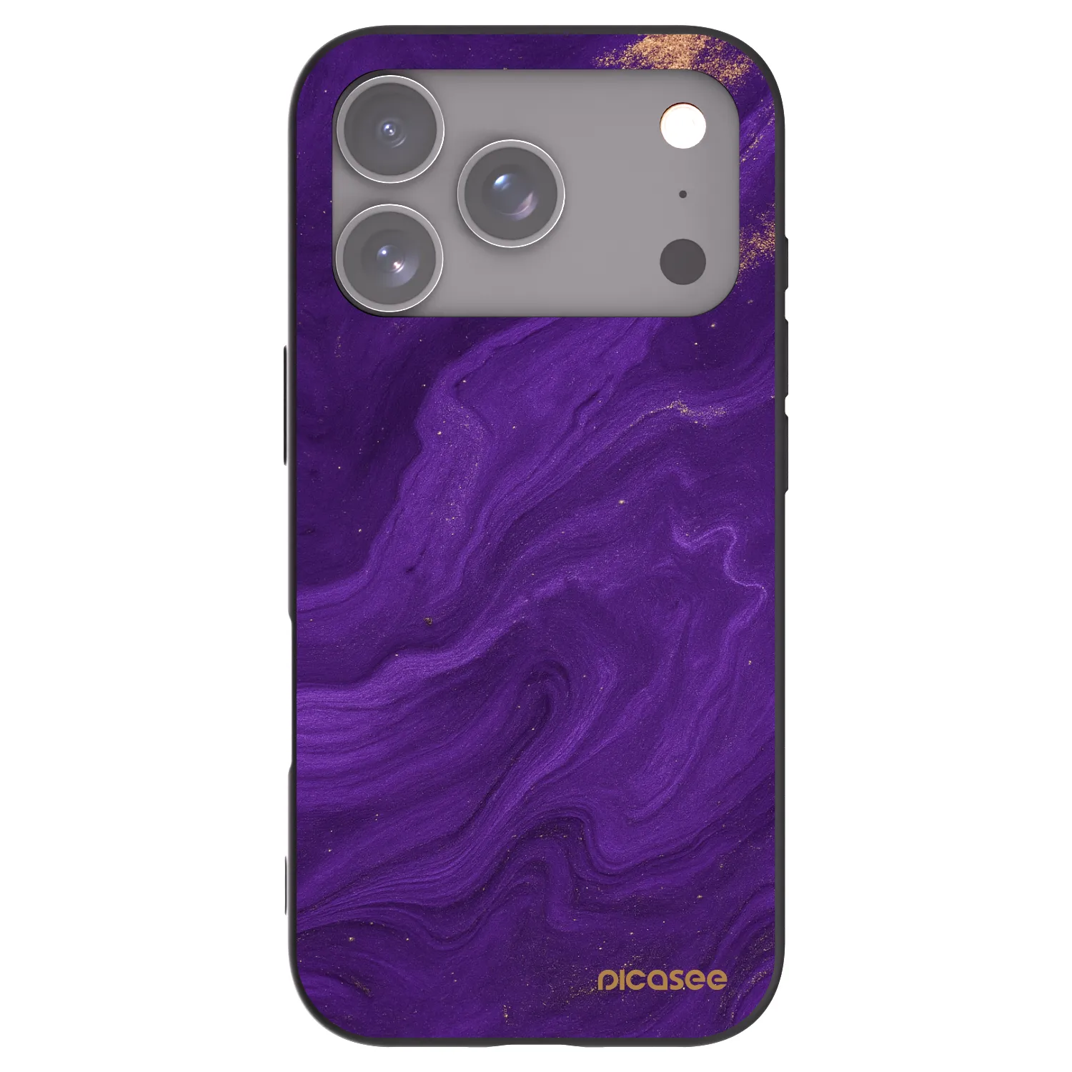 Picasee Μαύρη θήκη σιλικόνης για Apple iPhone 17 Pro - Purple