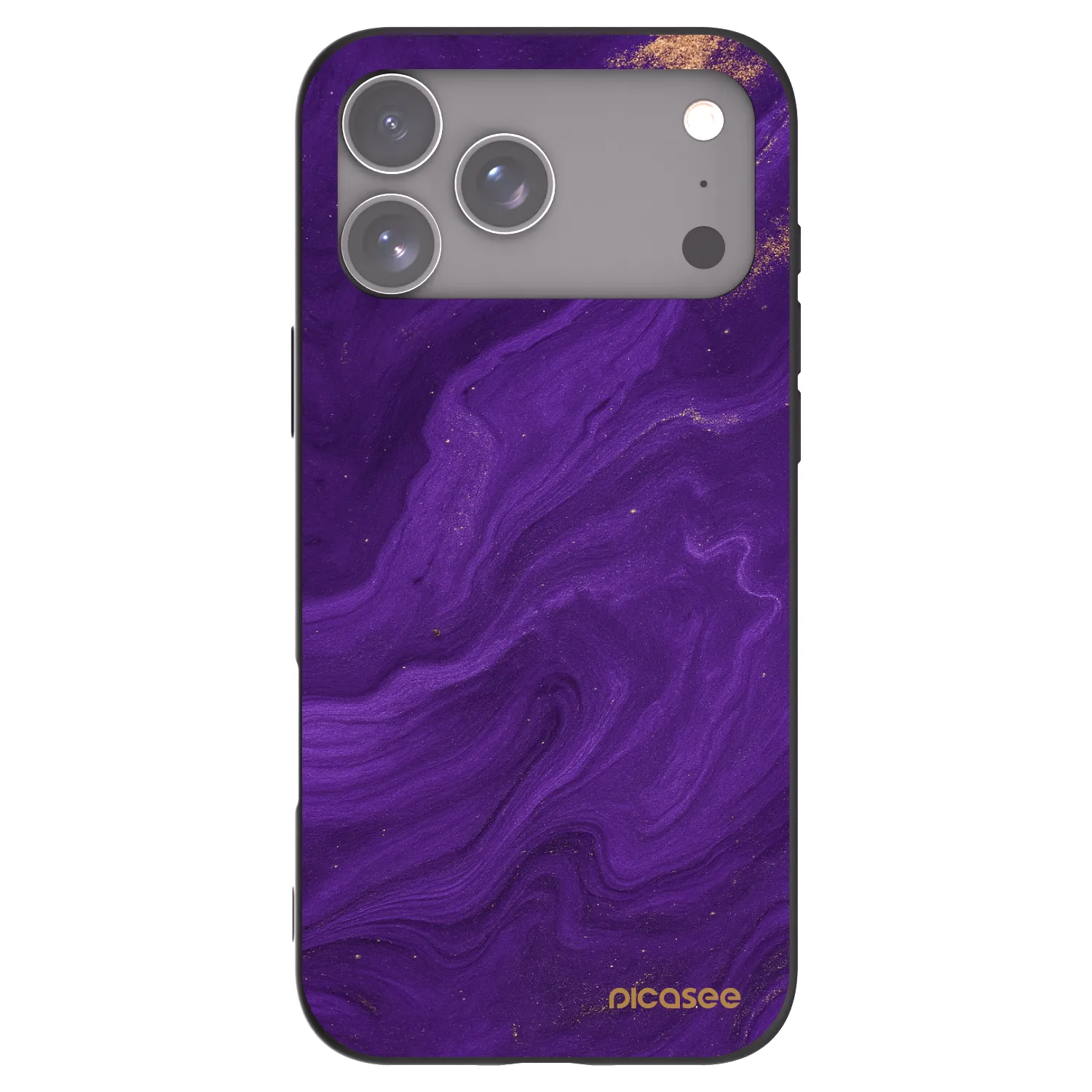 Picasee Μαύρη θήκη σιλικόνης για Apple iPhone 17 Pro Max - Purple