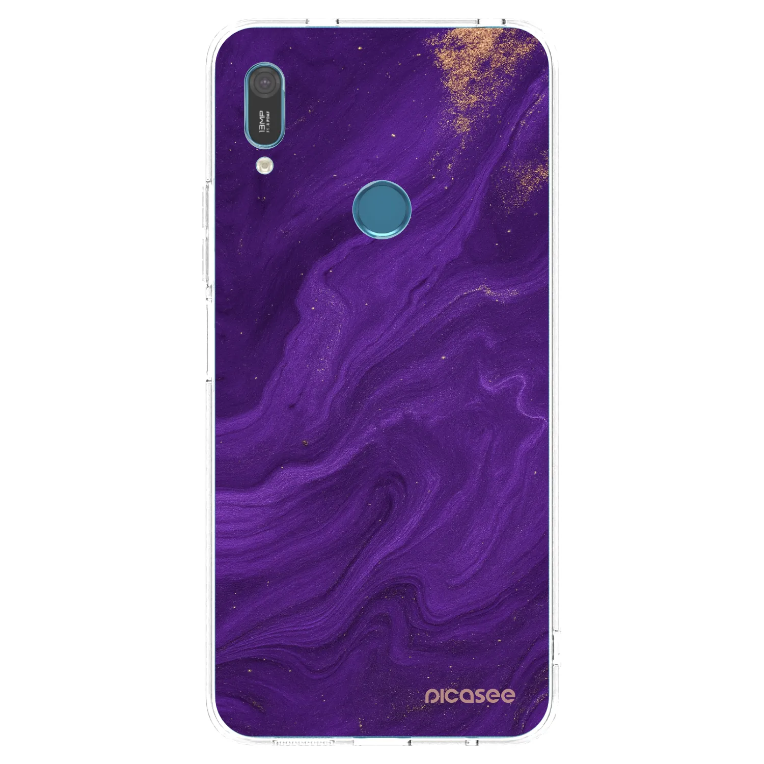 Picasee διαφανής θήκη σιλικόνης Huawei Y6 2019 - Purple