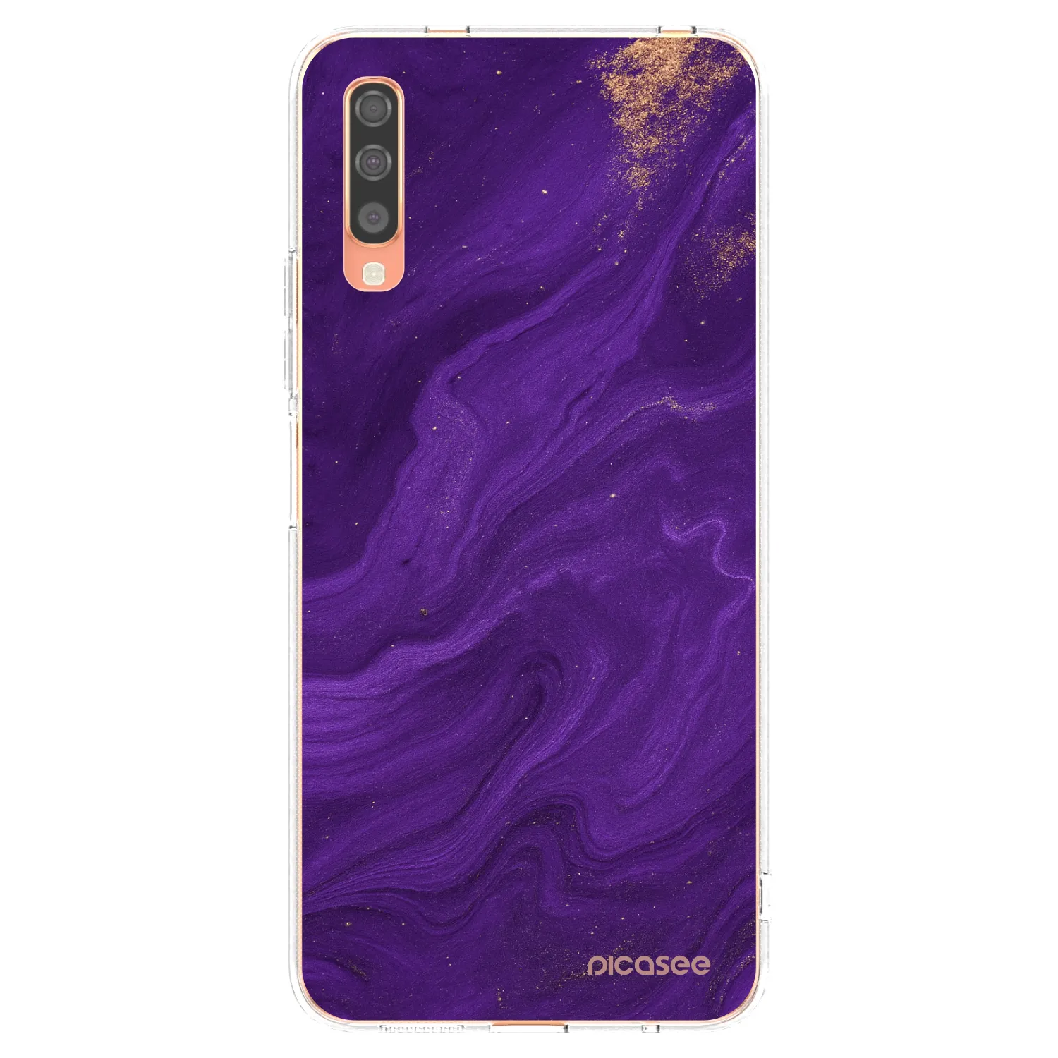 Picasee διαφανής θήκη σιλικόνης Samsung Galaxy A70 A705F - Purple