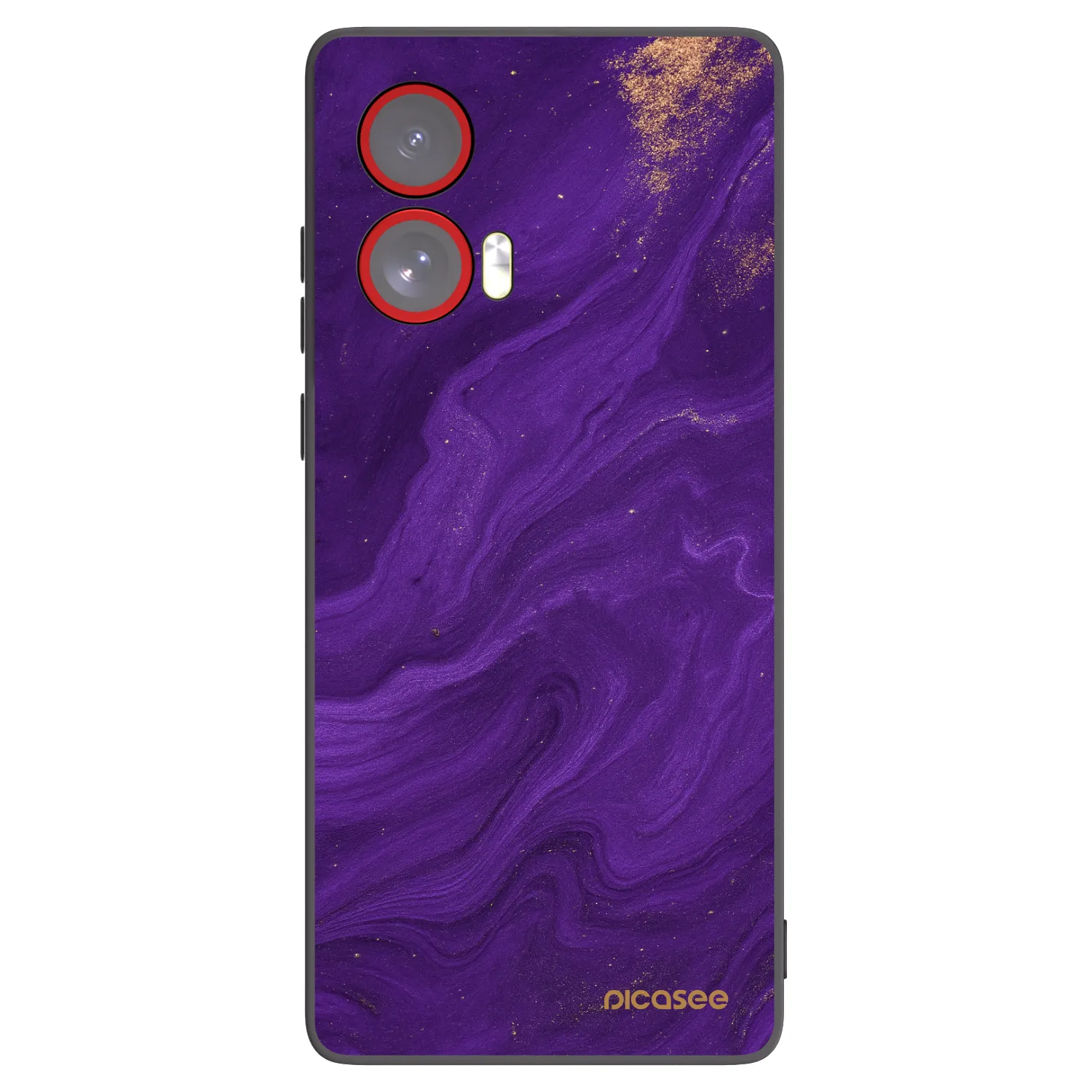 Picasee Μαύρη θήκη σιλικόνης για Motorola Edge 50 Fusion - Purple