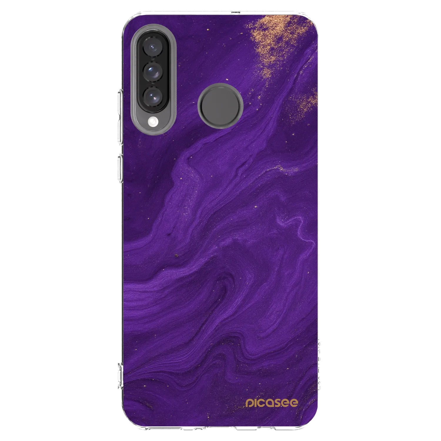 Picasee διαφανής θήκη σιλικόνης Huawei P30 Lite - Purple