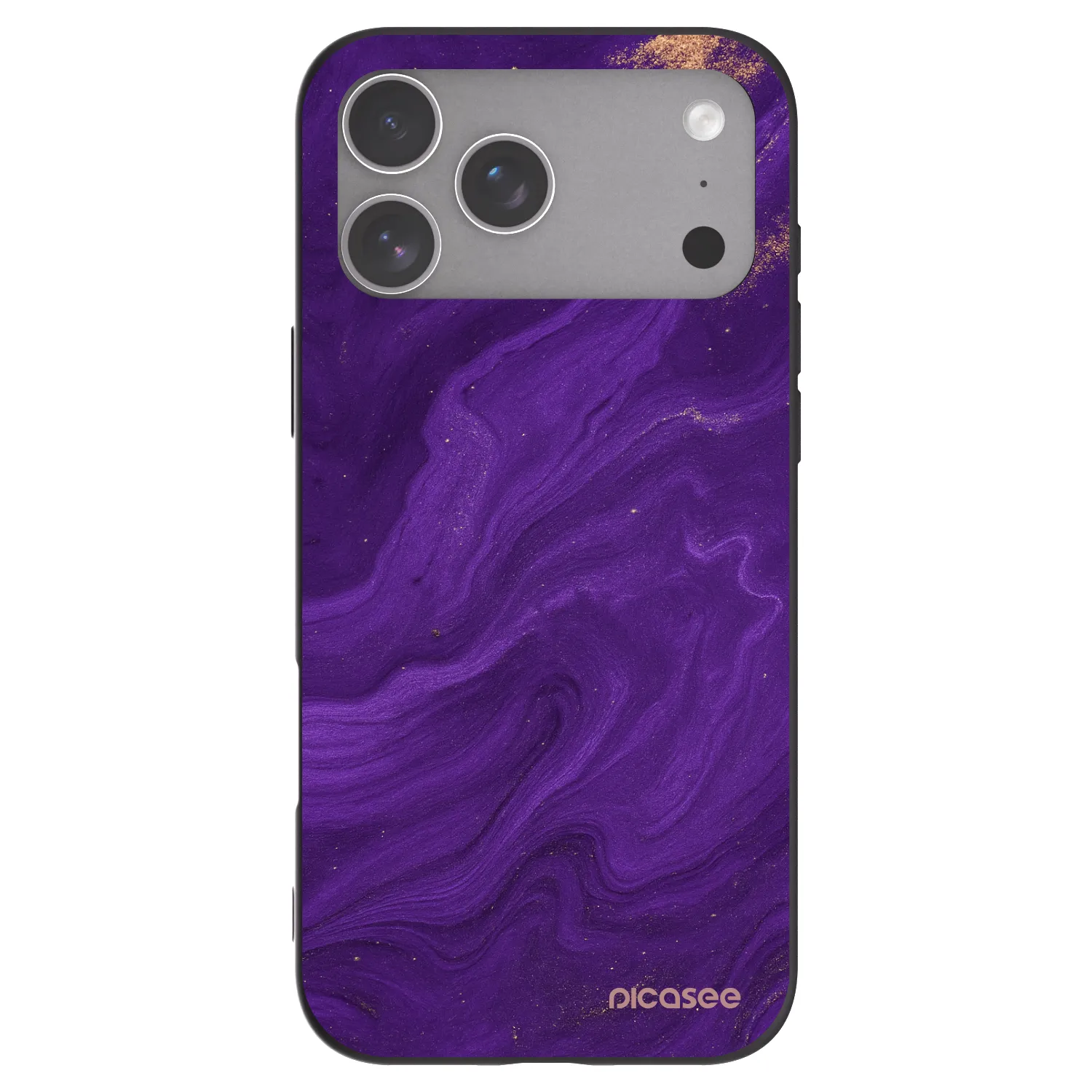Picasee Μαύρη θήκη σιλικόνης για Apple iPhone 18 Pro Max - Purple
