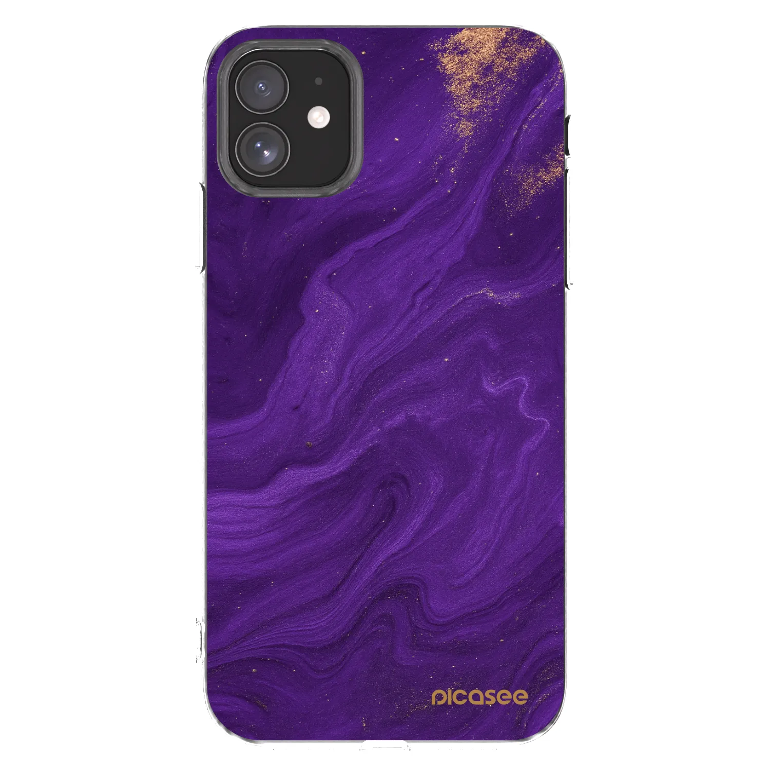 Picasee διαφανής θήκη σιλικόνης Apple iPhone 11 - Purple