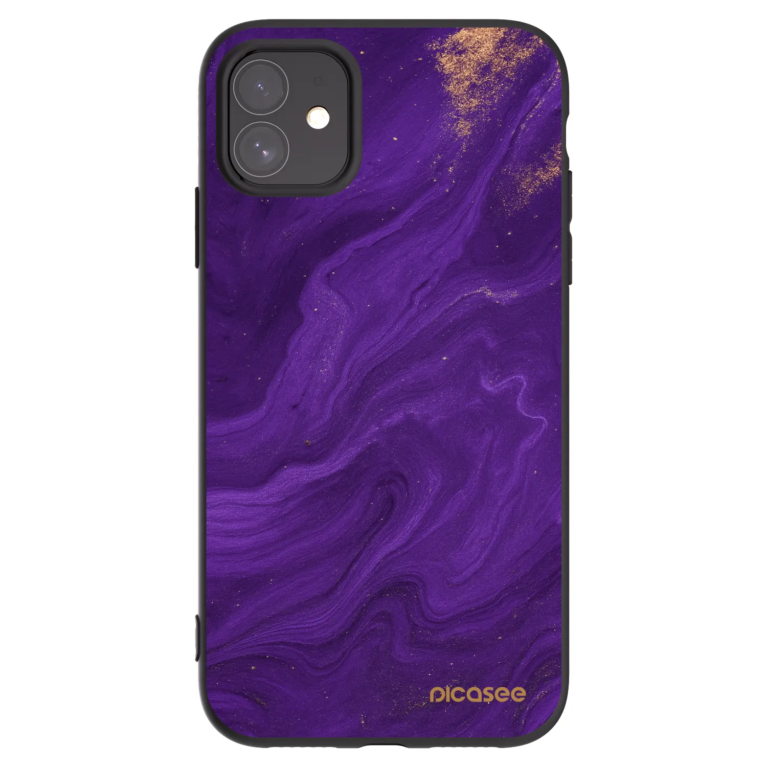 Picasee Μαύρη θήκη σιλικόνης για Apple iPhone 11 - Purple