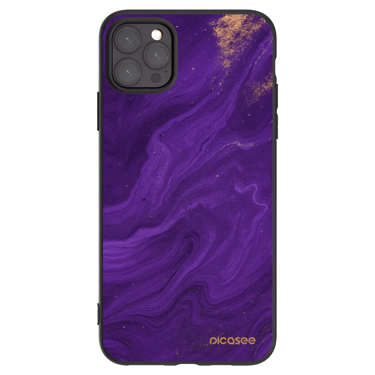 Picasee Μαύρη θήκη σιλικόνης για Apple iPhone 11 Pro Max - Purple
