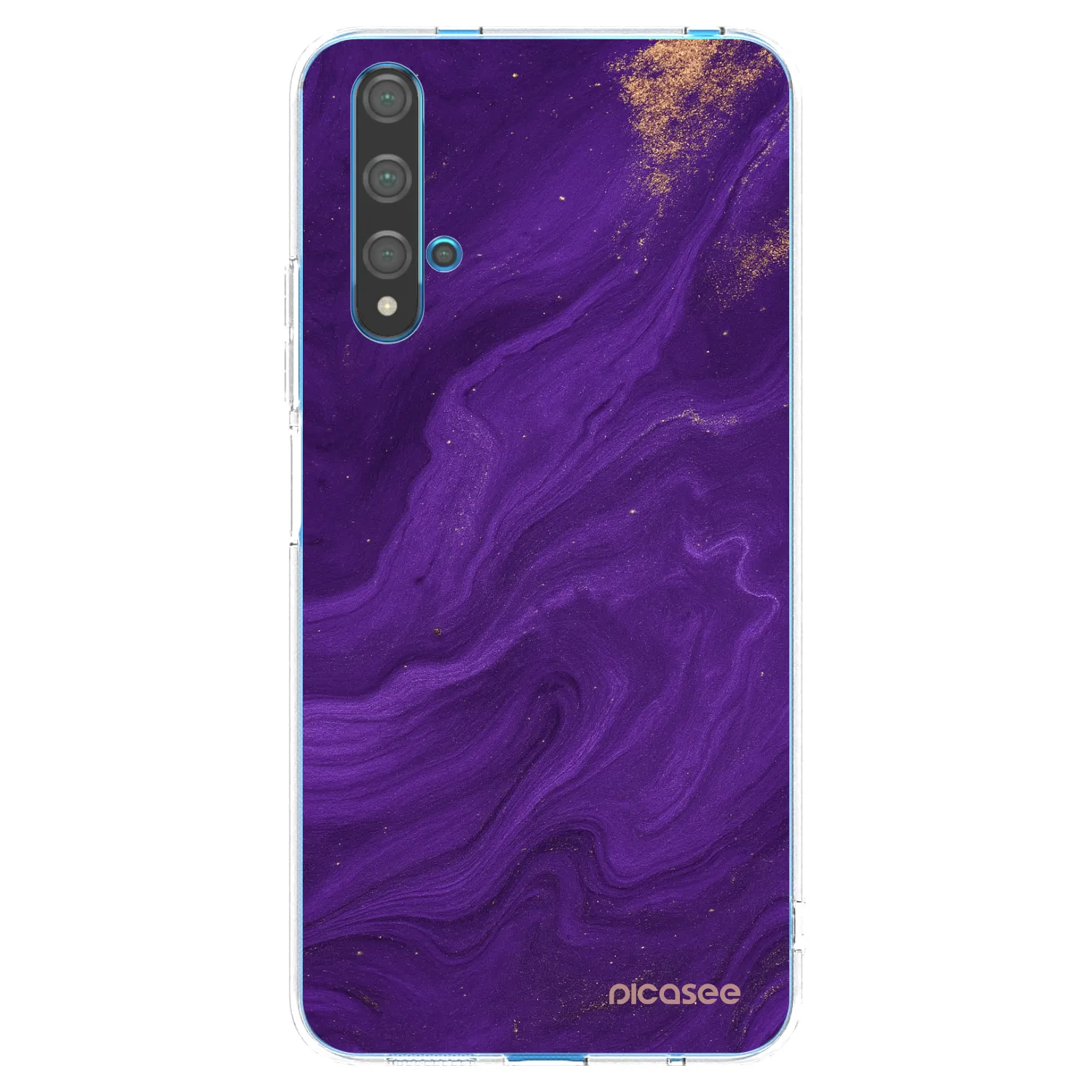 Picasee διαφανής θήκη σιλικόνης Huawei Nova 5T - Purple