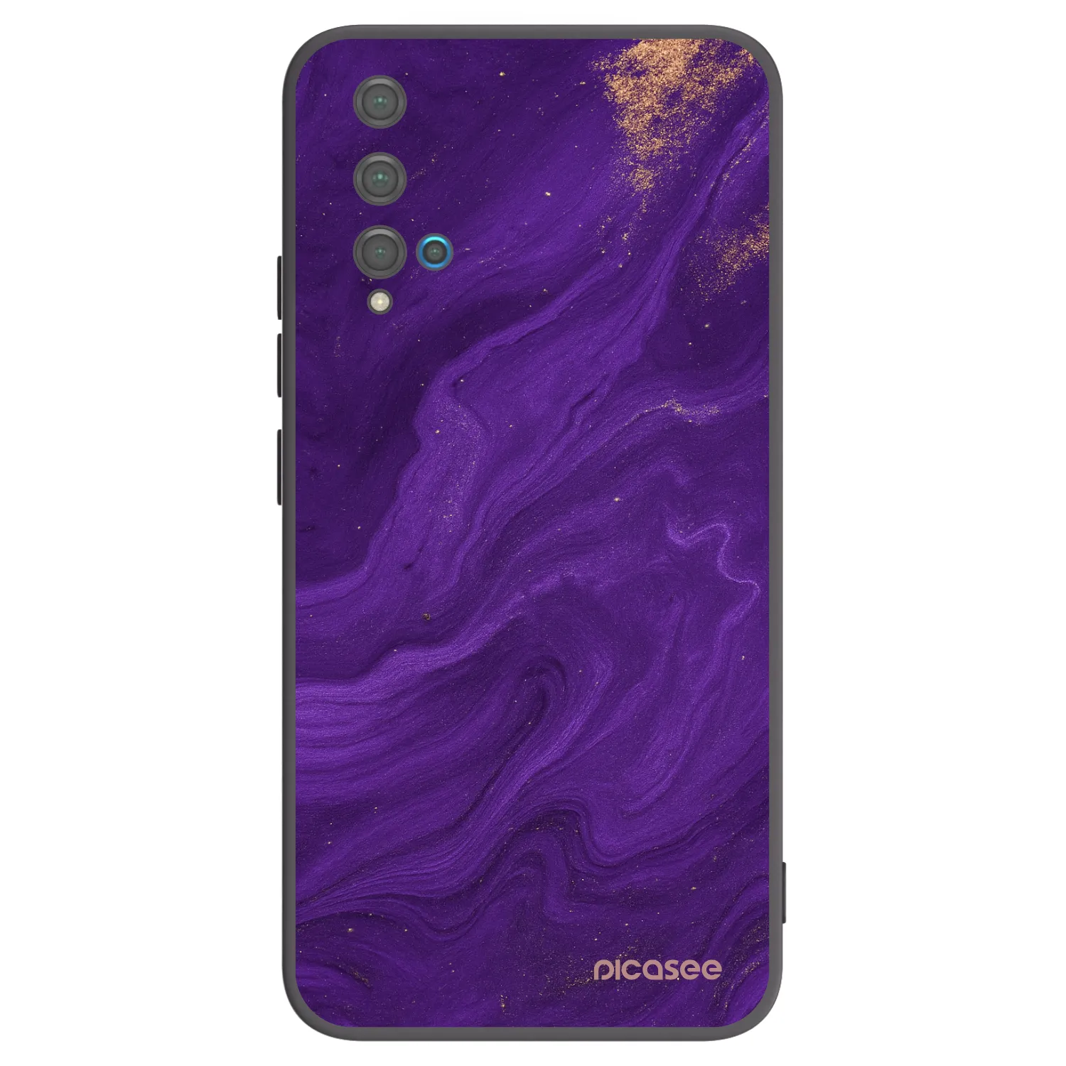 Picasee Μαύρη θήκη σιλικόνης για Huawei Nova 5T - Purple