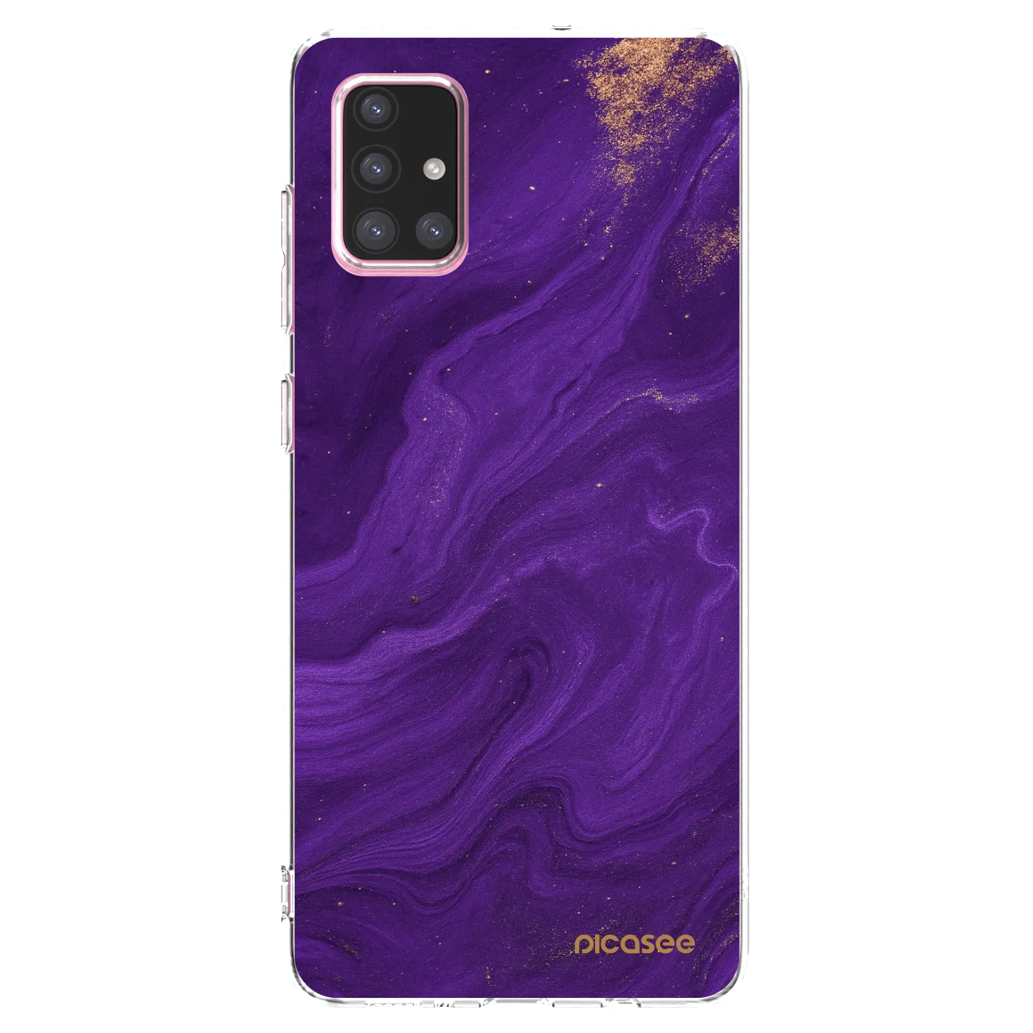 Picasee διαφανής θήκη σιλικόνης Samsung Galaxy A71 A715F - Purple