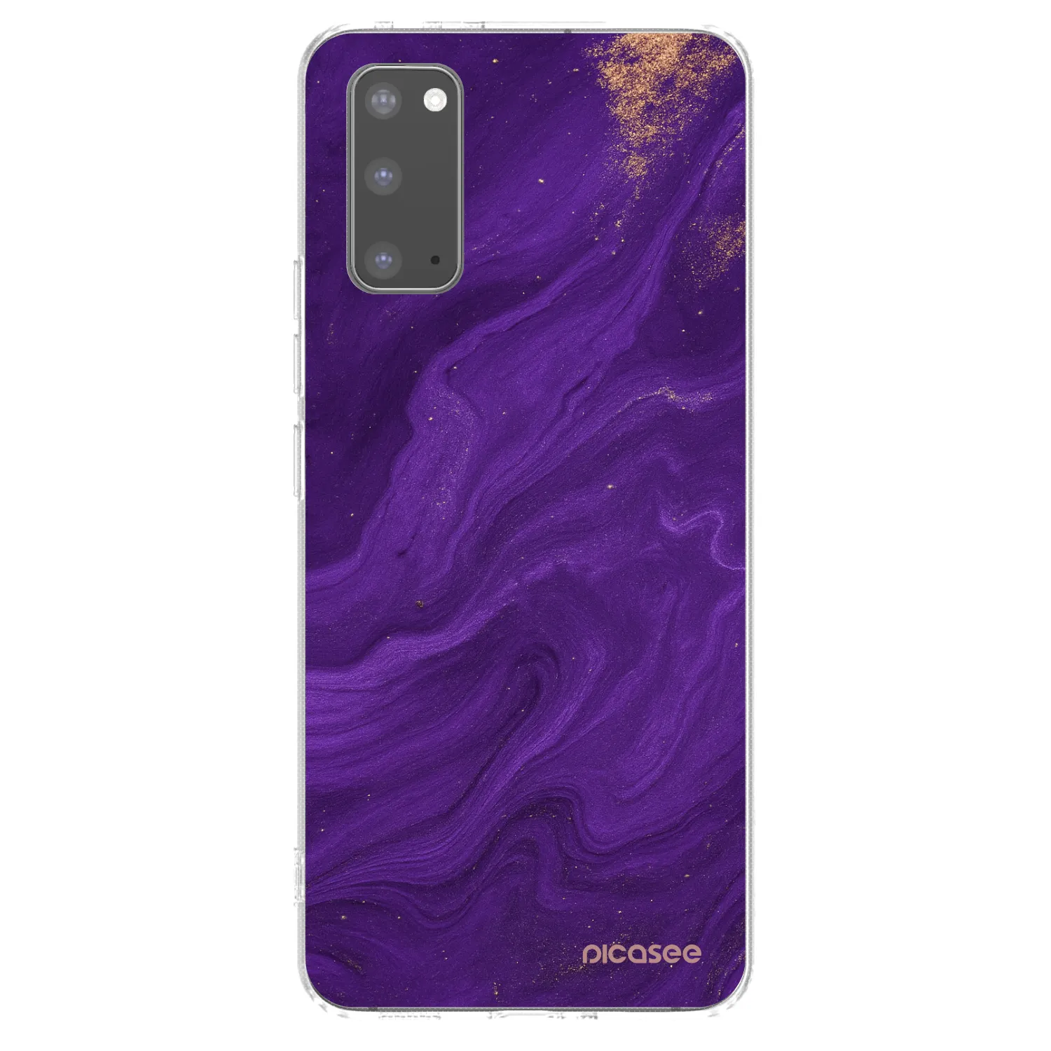 Picasee διαφανής θήκη σιλικόνης Samsung Galaxy S20 G980F - Purple